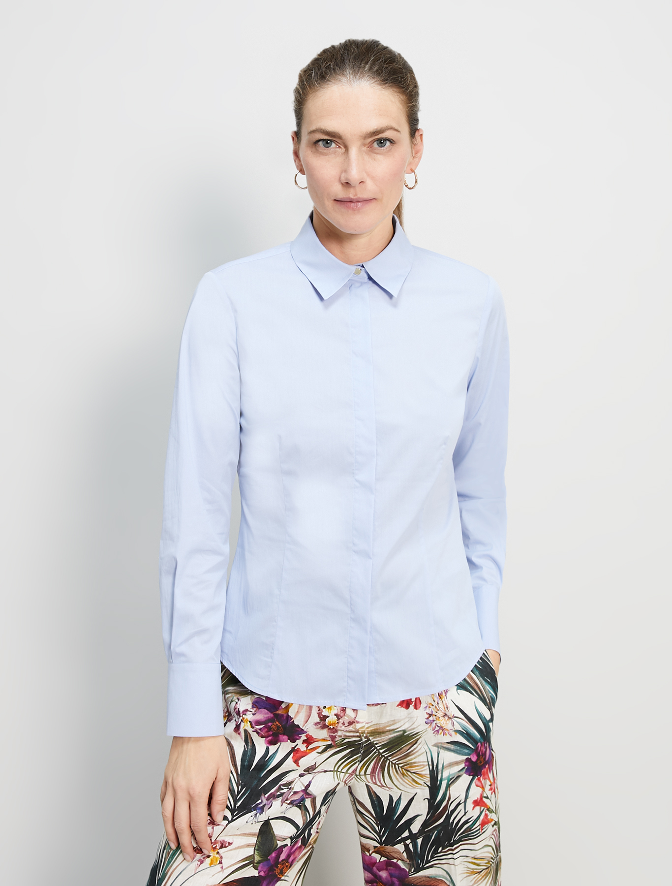 Slim poplin shirt, light blue - Pennyblack Slim poplin shirt - light blue - pennyblack