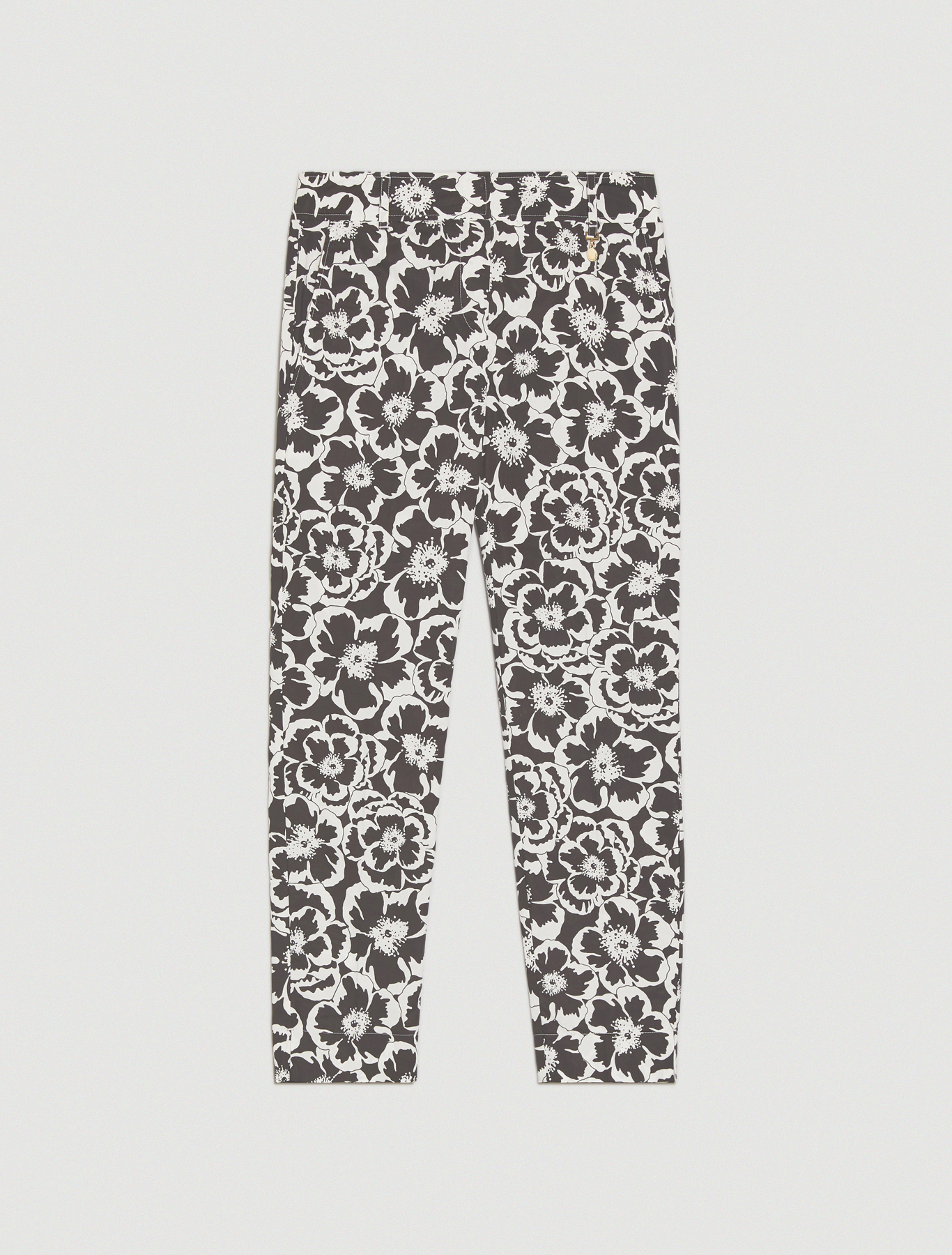 Floral poplin trousers, black pattern - Pennyblack Floral poplin trousers - black pattern - pennyblack