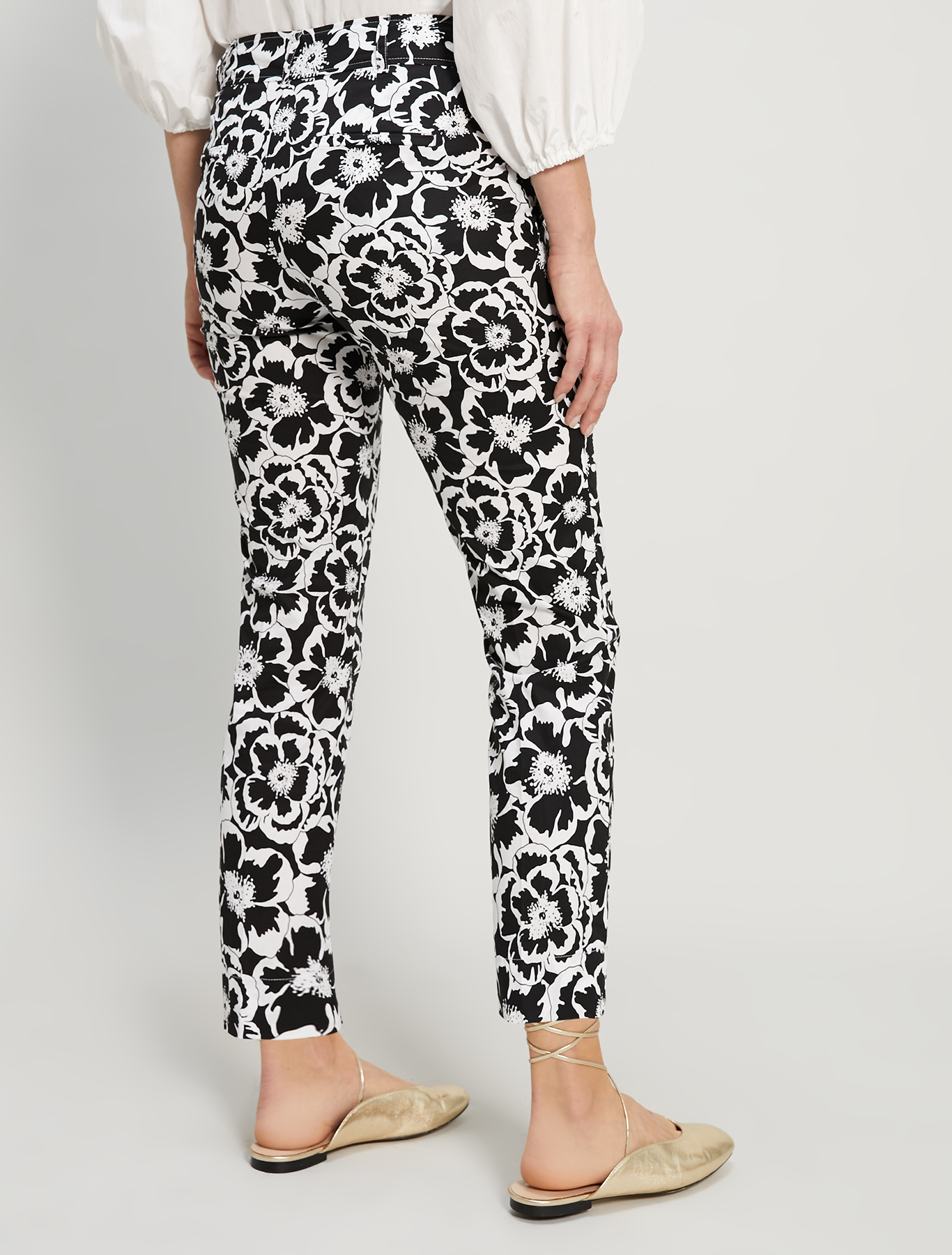 Floral poplin trousers, black pattern - Pennyblack Floral poplin trousers - black pattern - pennyblack