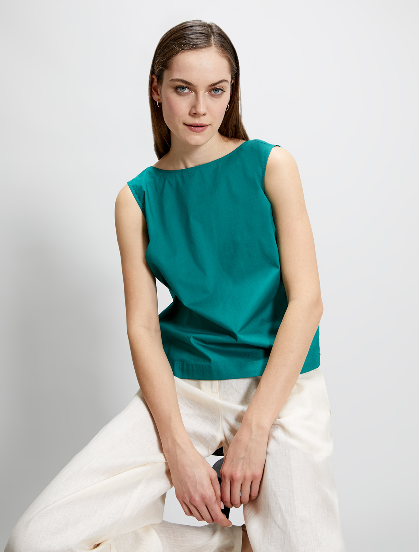 Cotton poplin top, emerald green - Pennyblack Cotton poplin top - emerald green - pennyblack