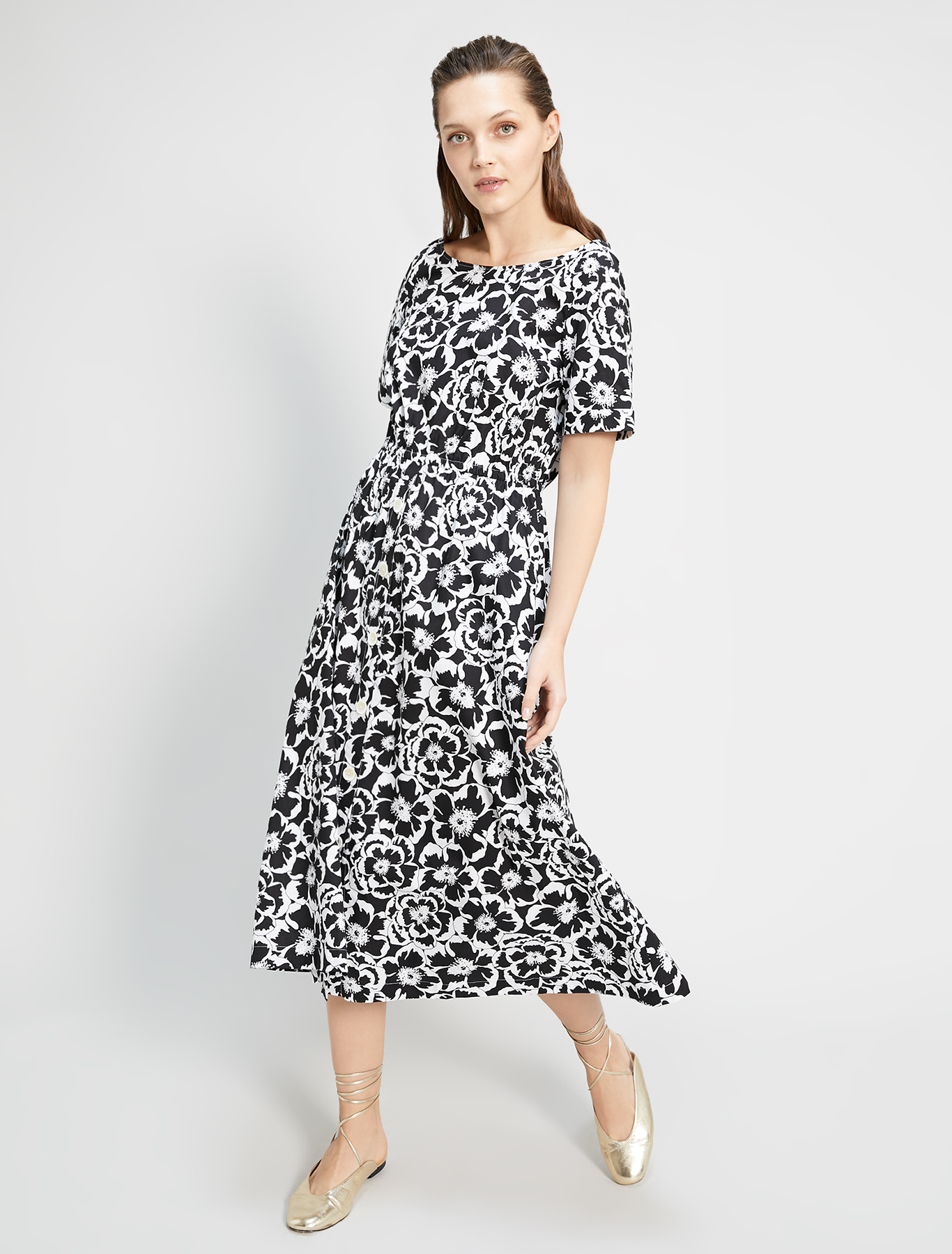Floral poplin dress, black pattern - Pennyblack Floral poplin dress - black pattern - pennyblack