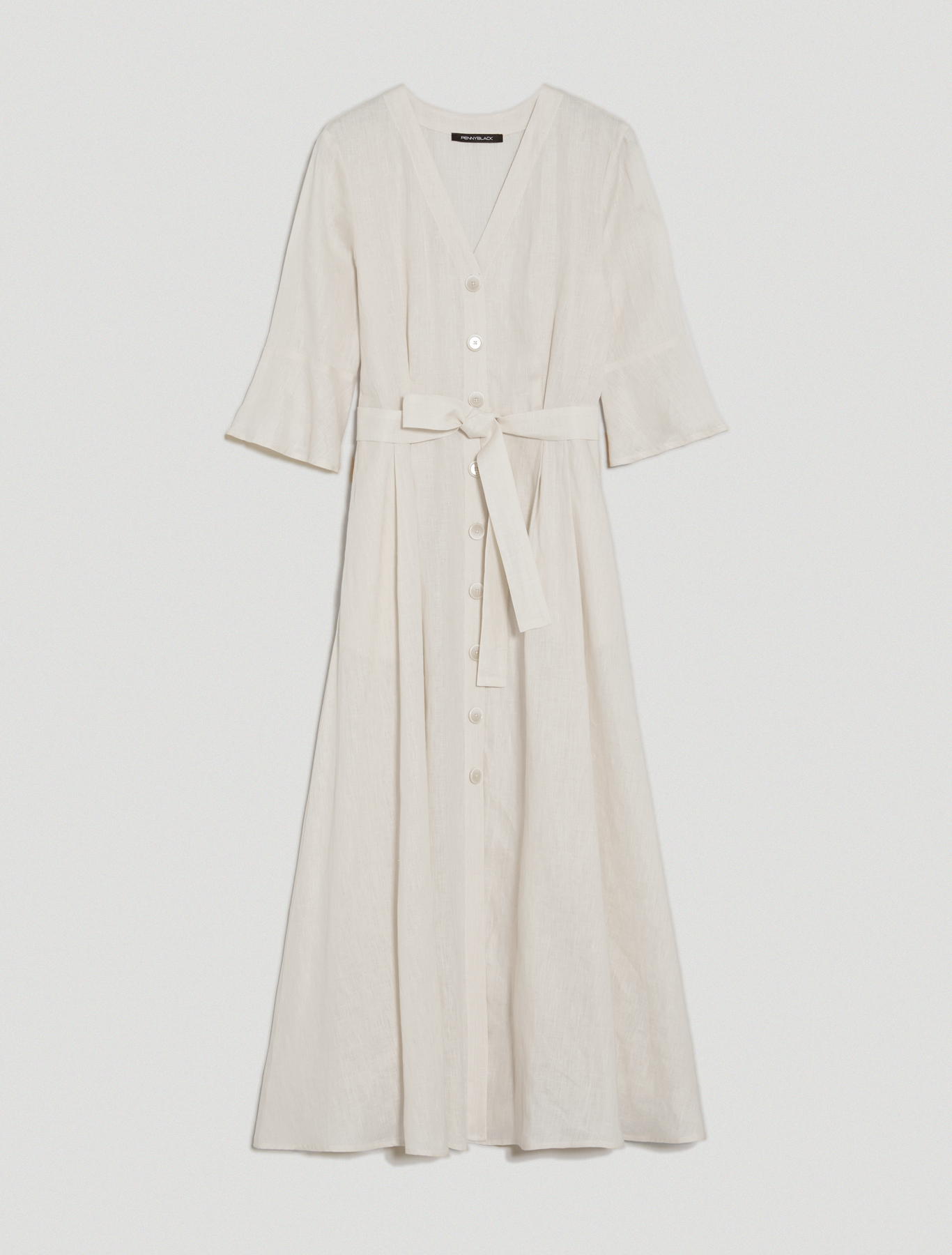 Pure linen shirt dress, ivory - Pennyblack Pure linen shirt dress - ivory - pennyblack