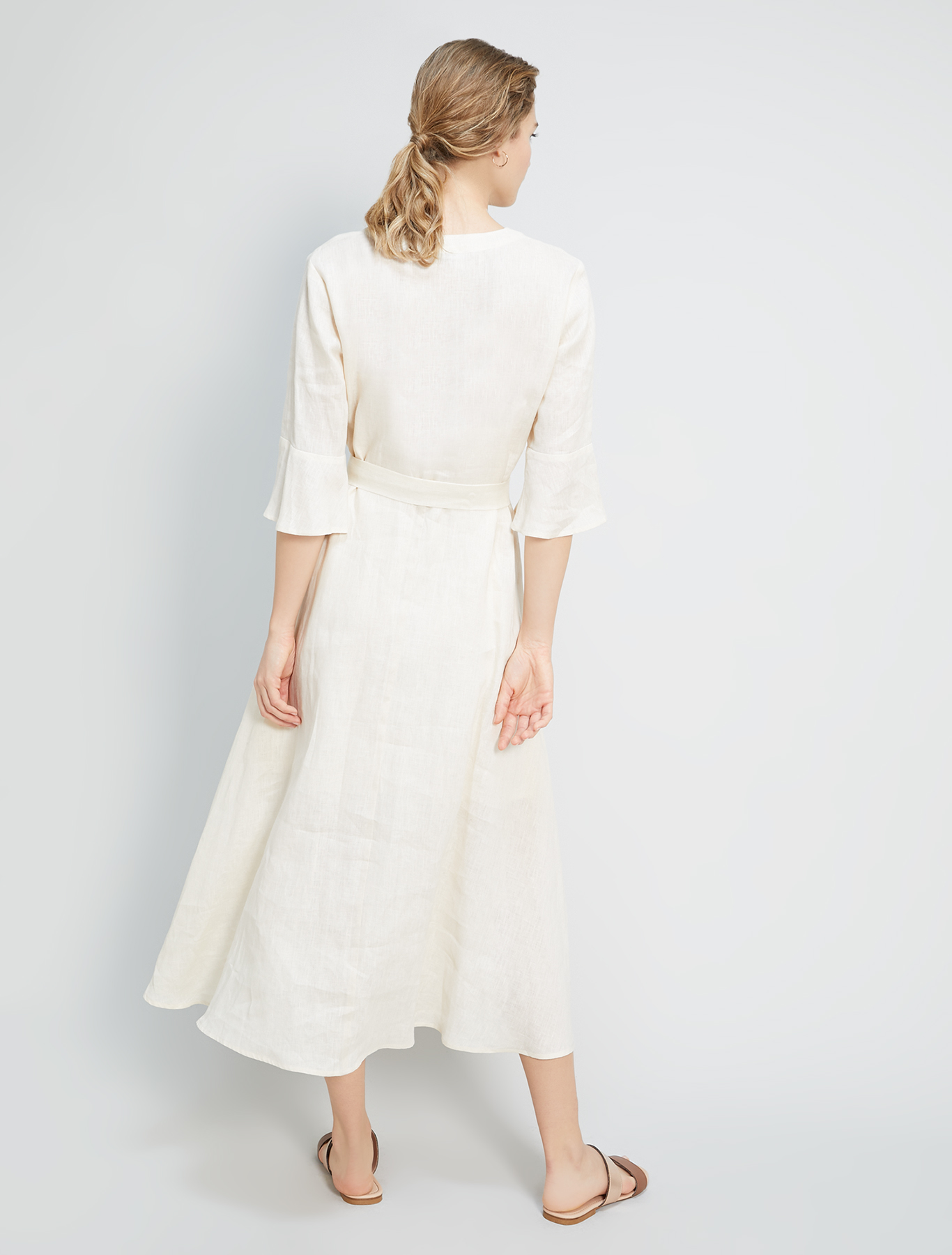 Pure linen shirt dress, ivory - Pennyblack Pure linen shirt dress - ivory - pennyblack