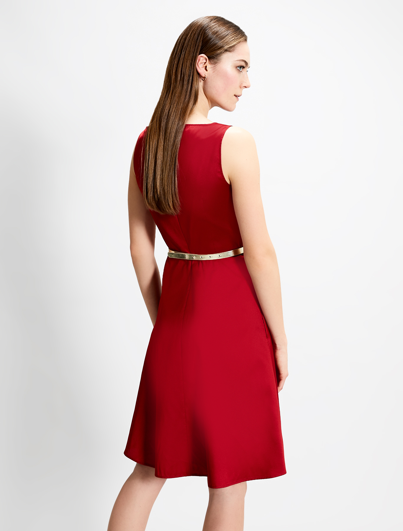 Fit & flare dress in taffeta, red - Pennyblack Fit & flare dress in taffeta - red - pennyblack