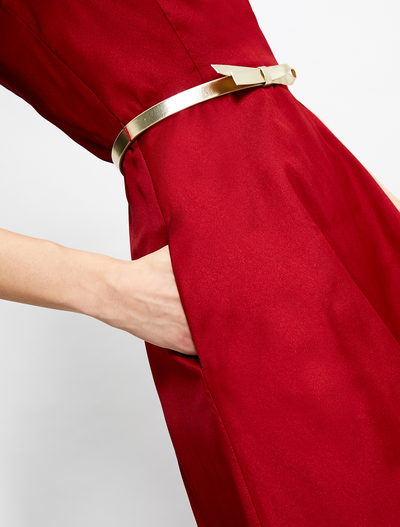 Fit & flare dress in taffeta, red - Pennyblack Fit & flare dress in taffeta - red - pennyblack