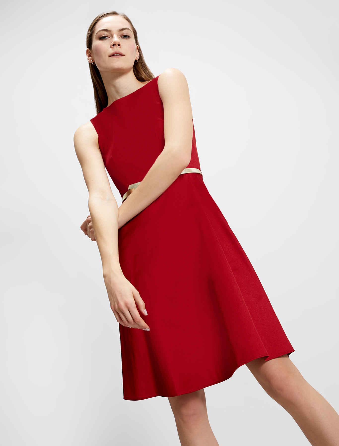 Fit & flare dress in taffeta, red - Pennyblack Fit & flare dress in taffeta - red - pennyblack