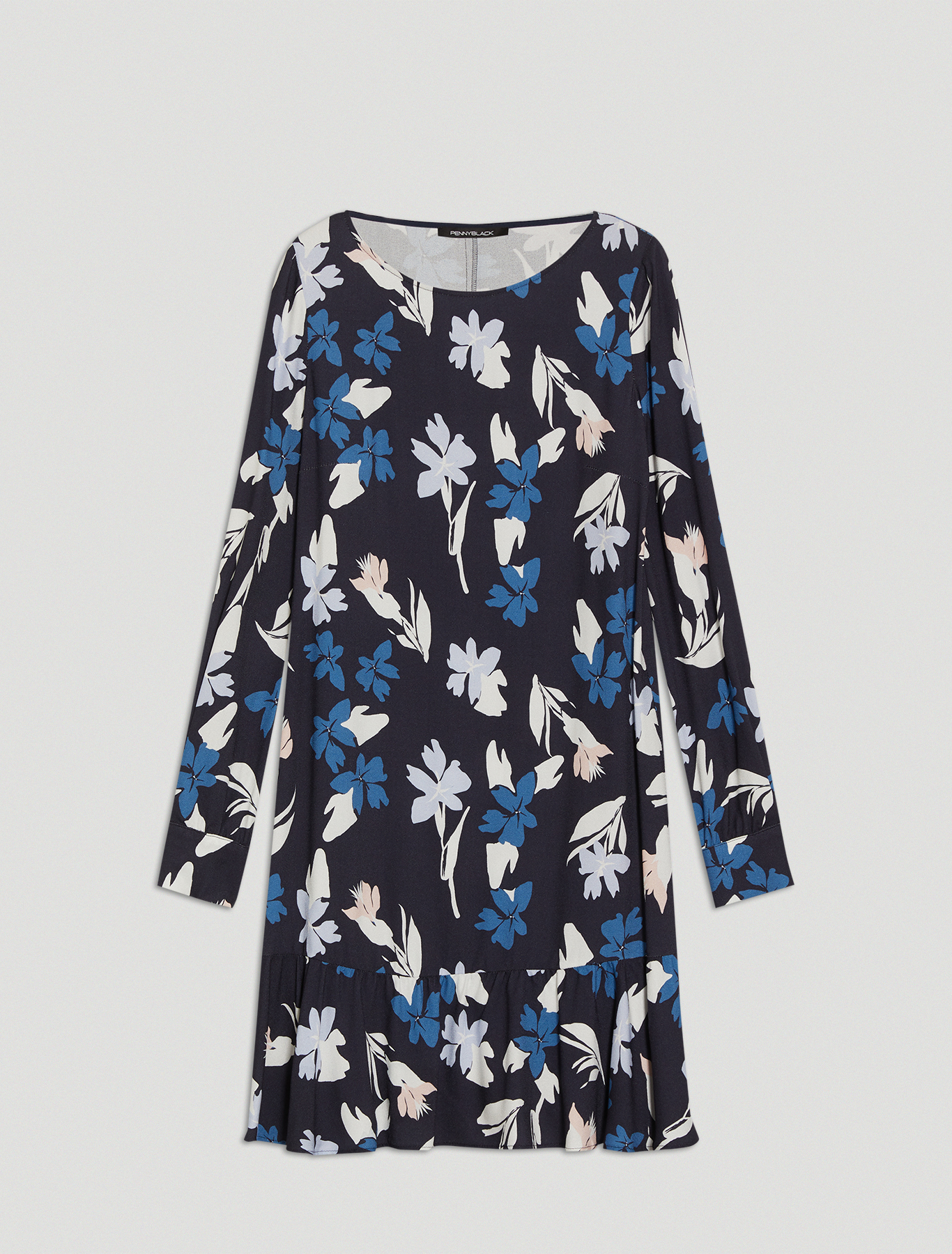 Printed sablé dress, midnight blue pattern - Pennyblack Printed sablé dress - midnight blue pattern - pennyblack