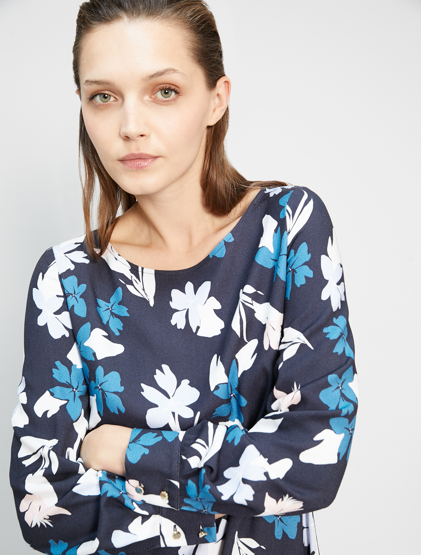 Printed sablé dress, midnight blue pattern - Pennyblack Printed sablé dress - midnight blue pattern - pennyblack