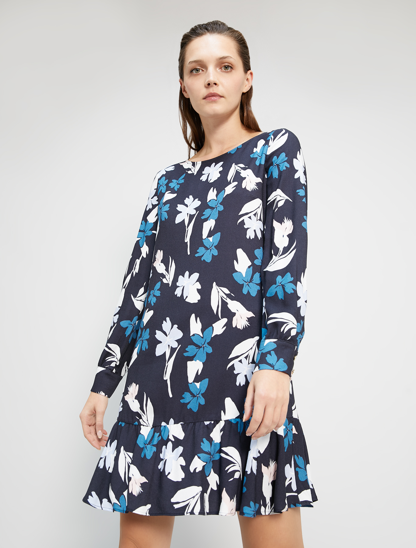 Printed sablé dress, midnight blue pattern - Pennyblack Printed sablé dress - midnight blue pattern - pennyblack