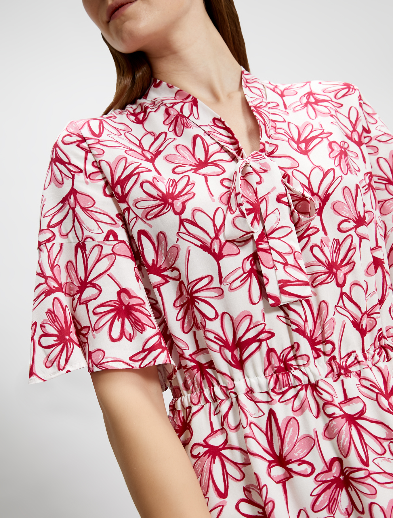 Dress in printed poplin, burgundy pattern - Pennyblack Dress in printed poplin - burgundy pattern - pennyblack