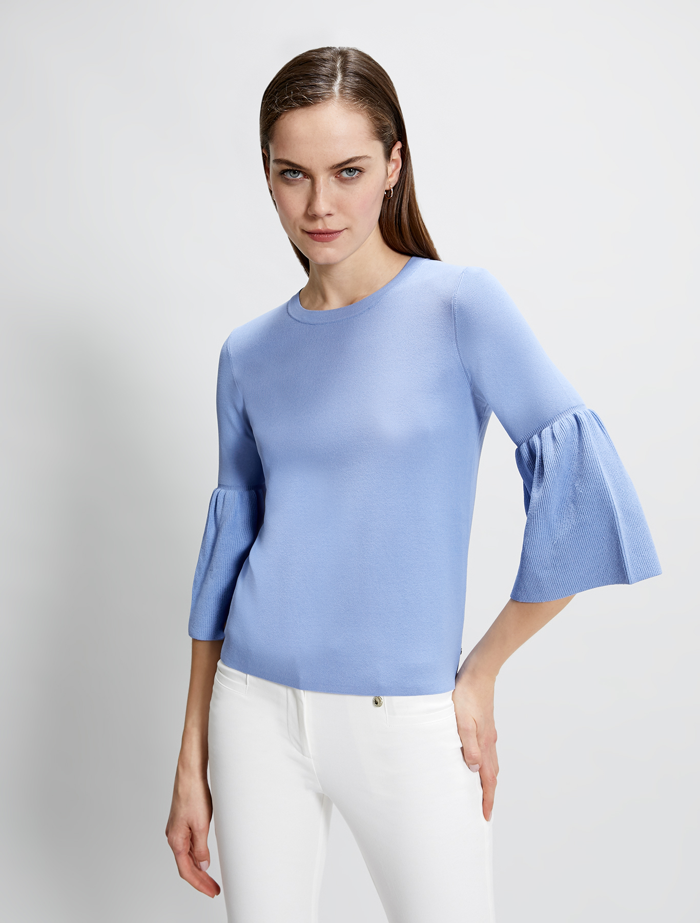 Jumper with flounced sleeves, air force blue - Pennyblack Jumper with flounced sleeves - air force blue - pennyblack