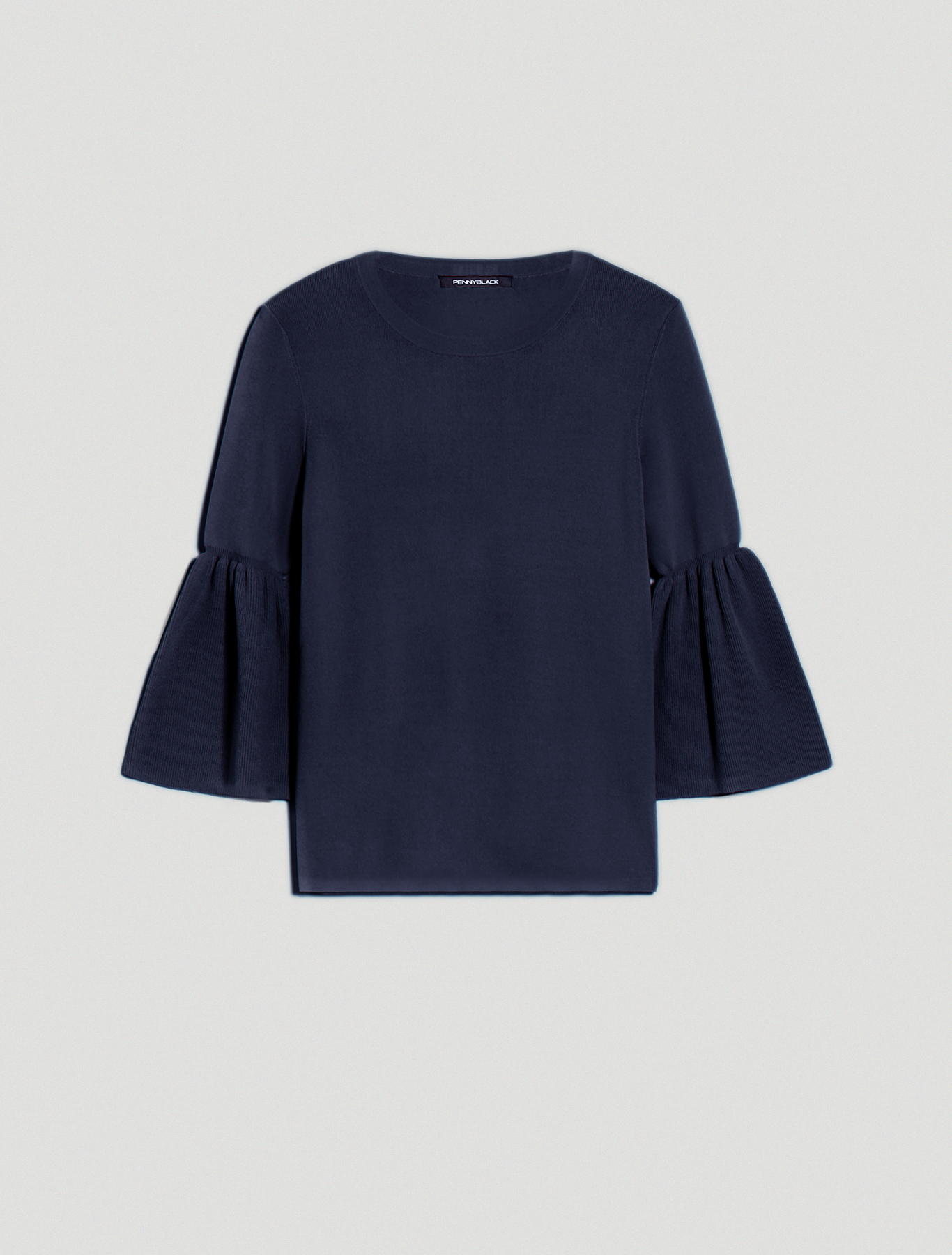 Jumper with flounced sleeves, navy blue - Pennyblack Jumper with flounced sleeves - navy blue - pennyblack