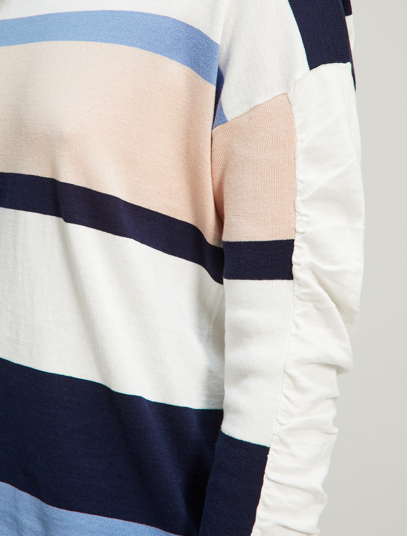 Jumper with flounced sleeves, navy blue pattern - Pennyblack Jumper with flounced sleeves - navy blue pattern - pennyblack