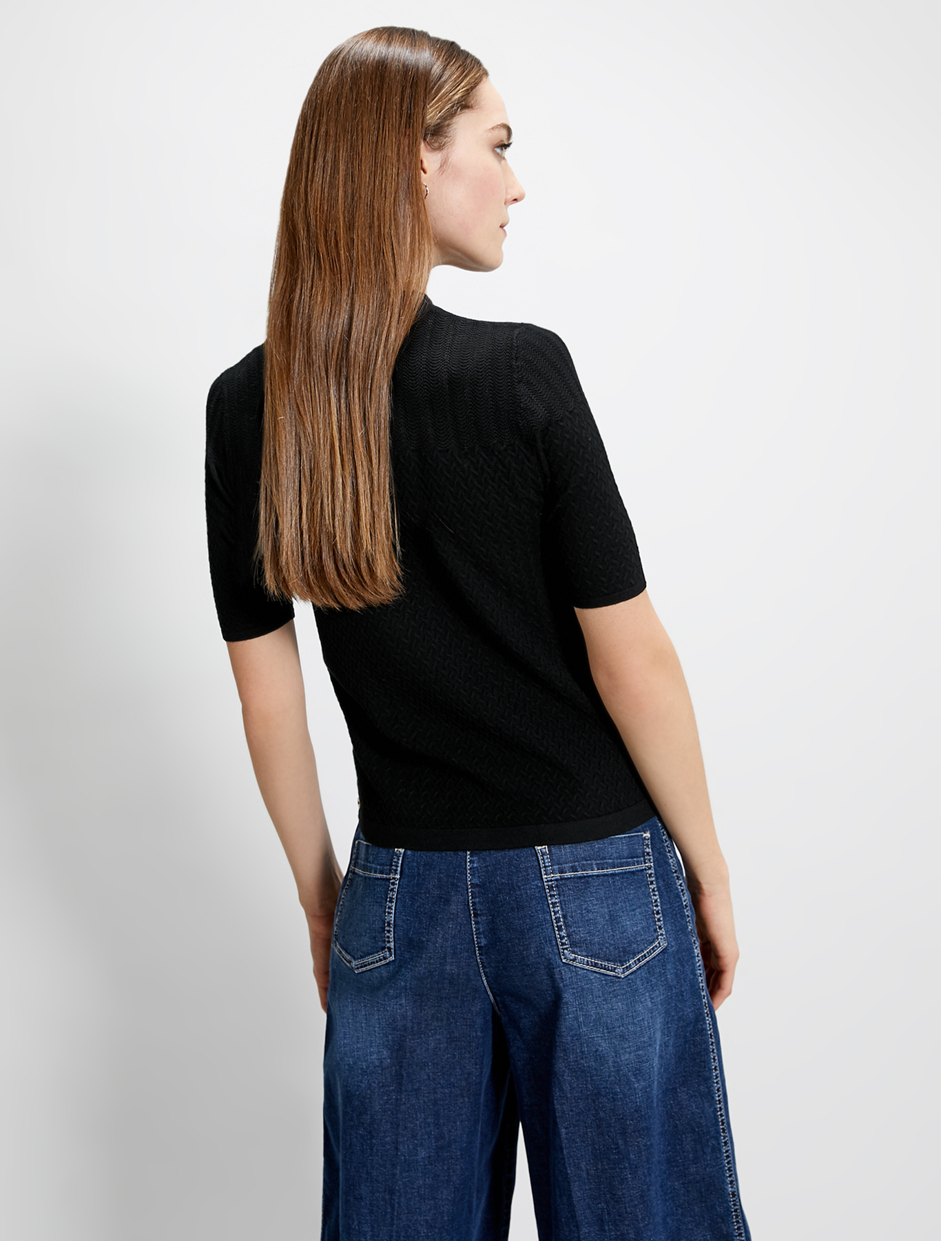 Jumper with weaves and waves, black - Pennyblack Jumper with weaves and waves - black - pennyblack