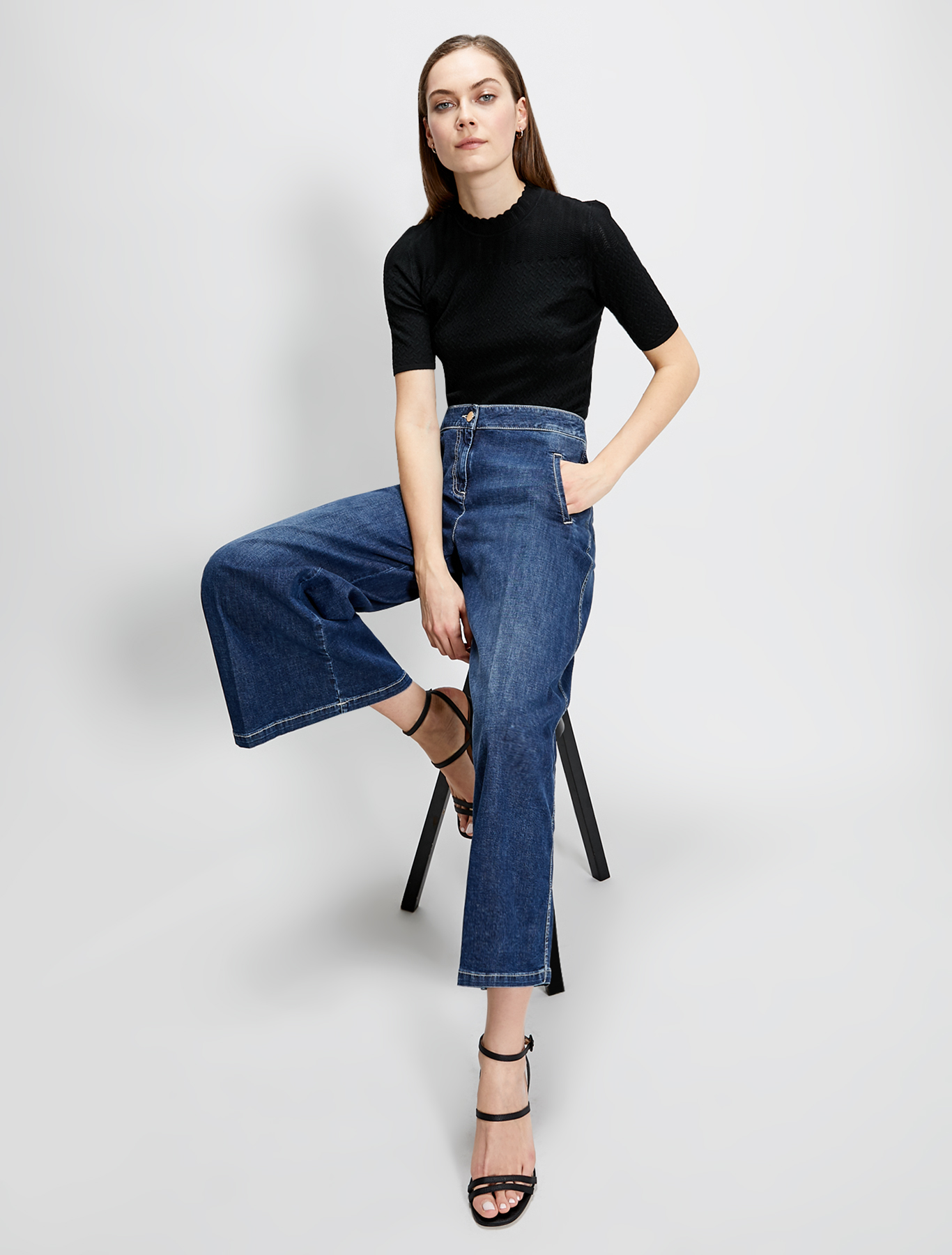 Jumper with weaves and waves, black - Pennyblack Jumper with weaves and waves - black - pennyblack