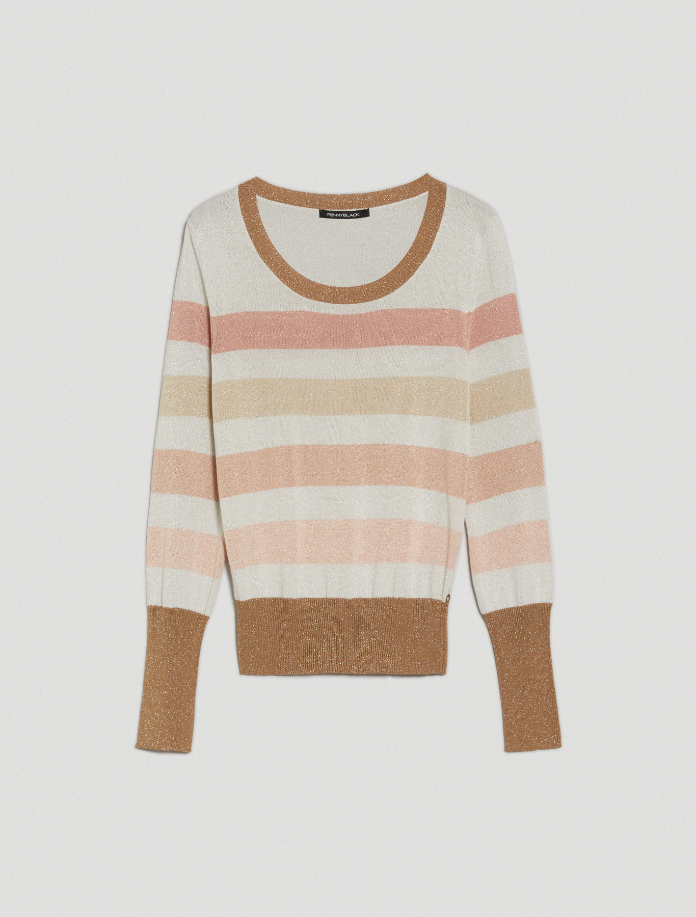 Lamé tricot jumper, beige - Pennyblack Lamé tricot jumper - beige - pennyblack