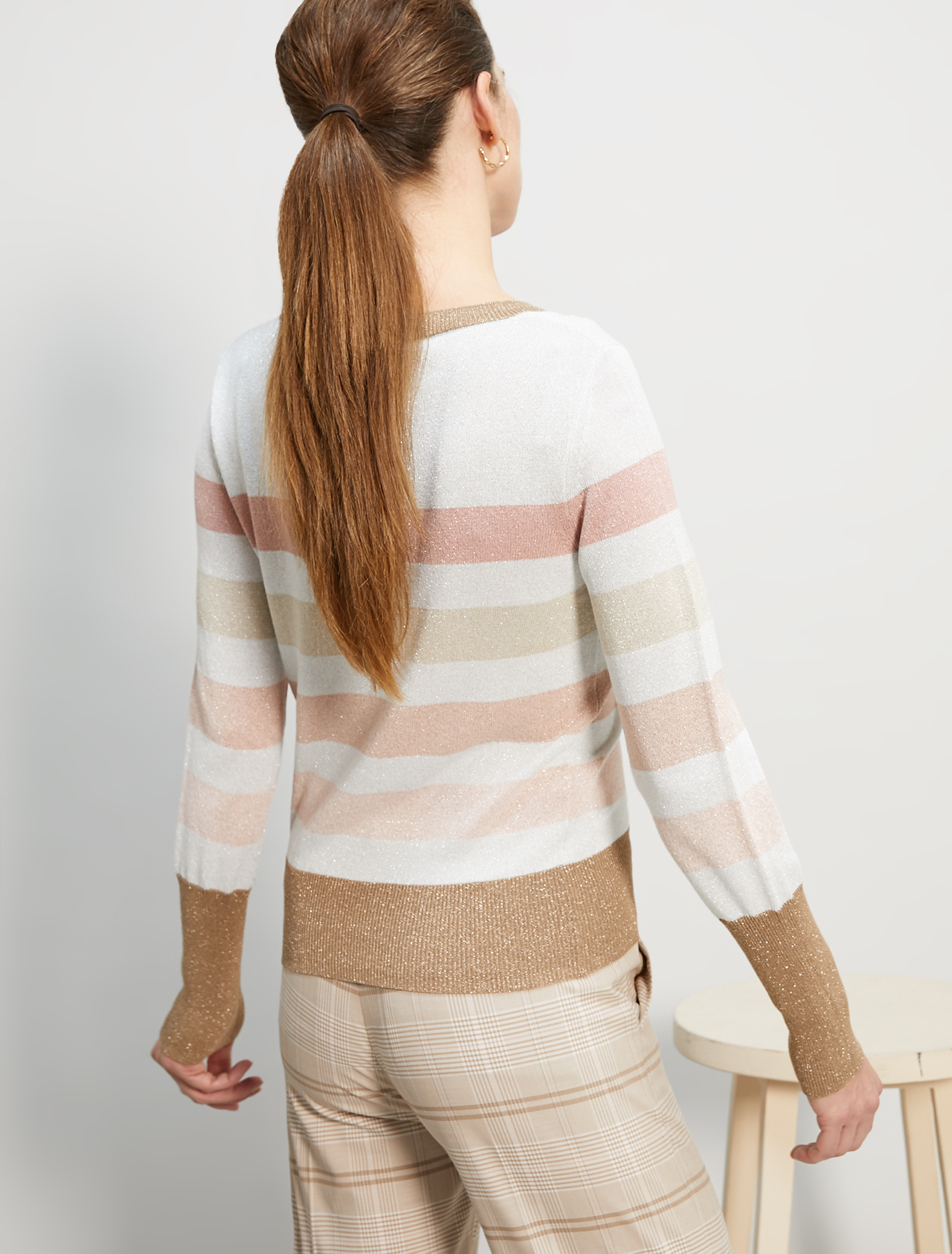 Lamé tricot jumper, beige - Pennyblack Lamé tricot jumper - beige - pennyblack