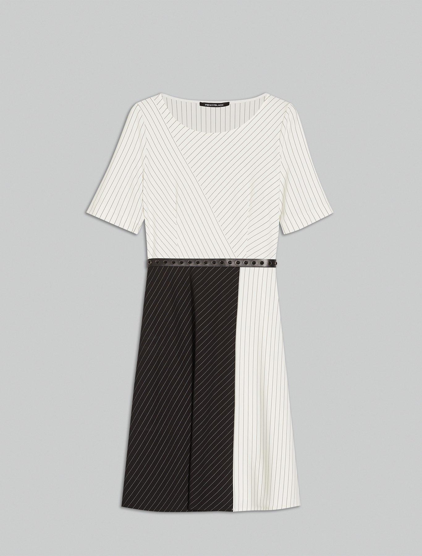Colour-block dress in jersey, ivory pattern - Pennyblack Colour-block dress in jersey - ivory pattern - pennyblack