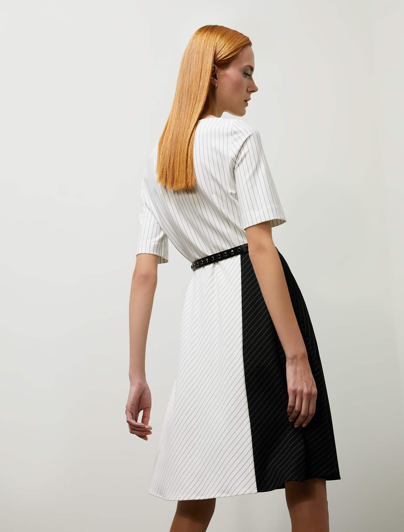 Colour-block dress in jersey, ivory pattern - Pennyblack Colour-block dress in jersey - ivory pattern - pennyblack