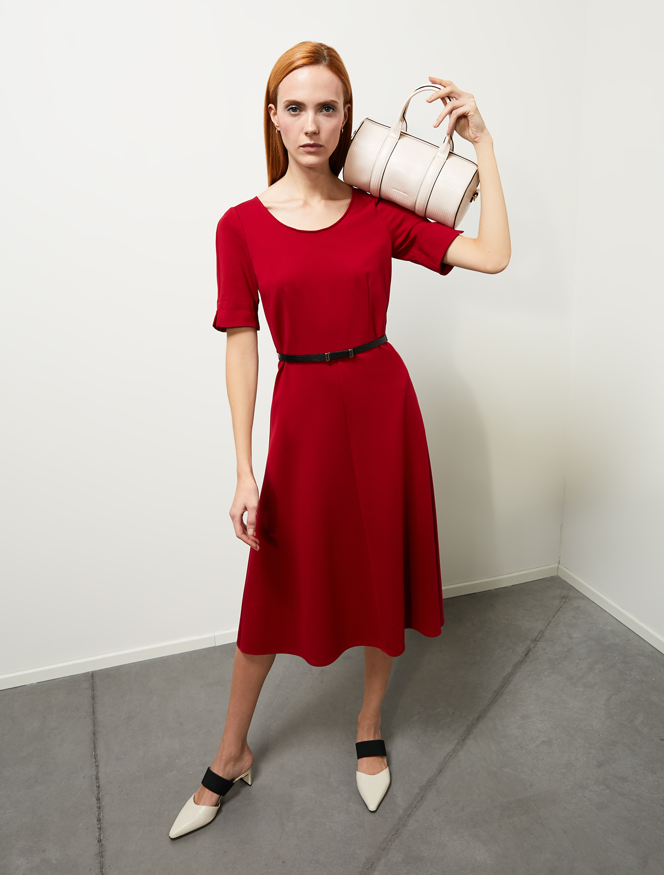 Fit & flare jersey dress, red - Pennyblack Fit & flare jersey dress - red - pennyblack