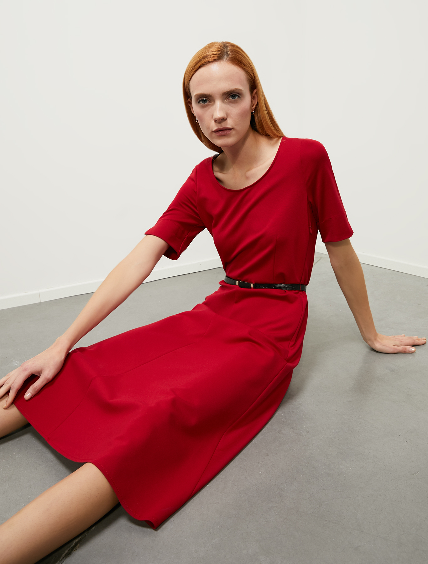 Fit & flare jersey dress, red - Pennyblack Fit & flare jersey dress - red - pennyblack
