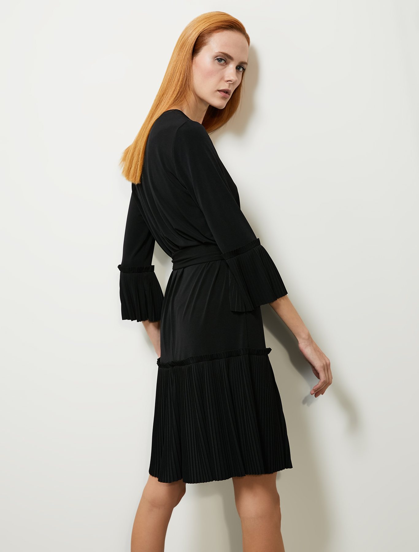 Pleated jersey dress, black - Pennyblack Pleated jersey dress - black - pennyblack
