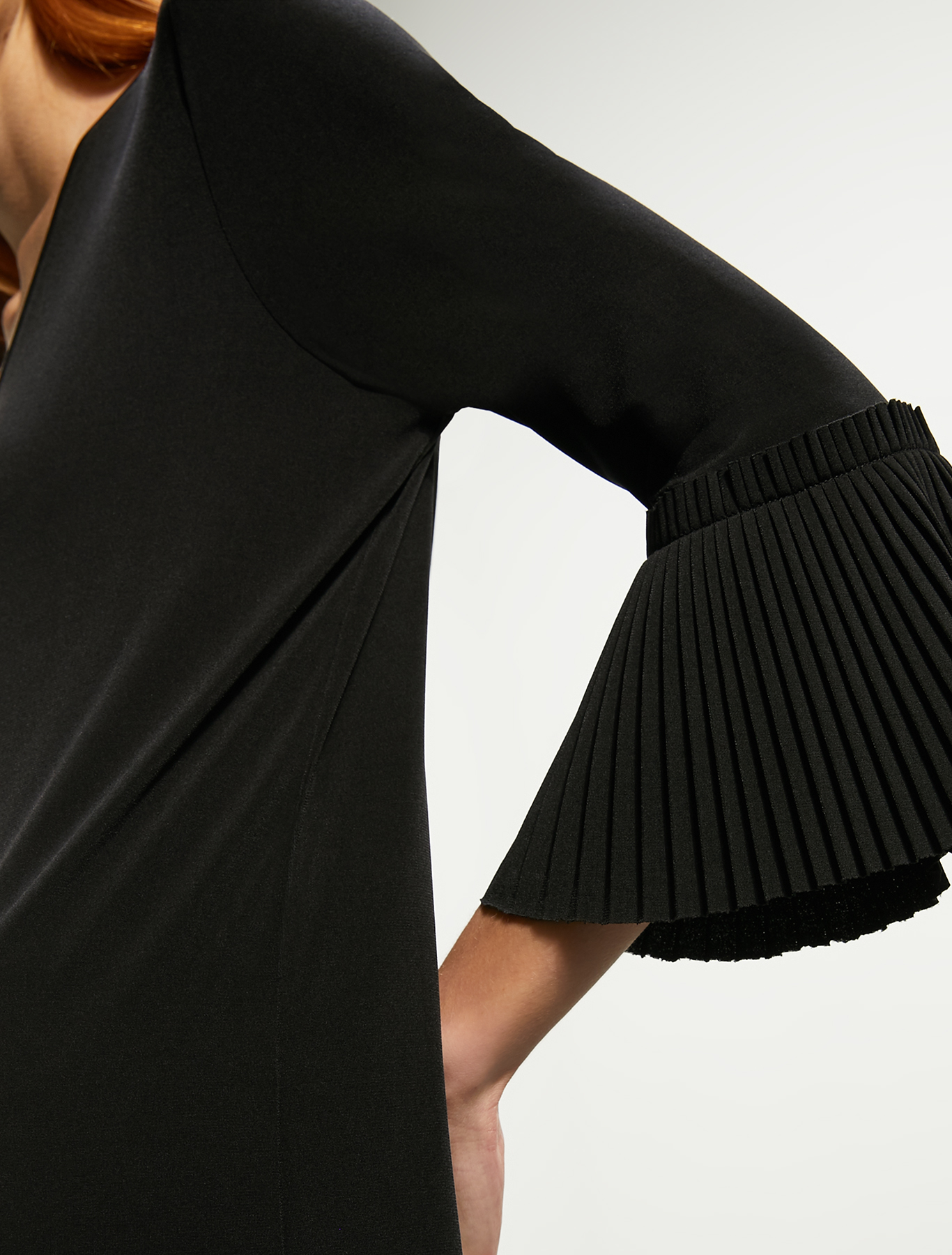 Pleated jersey dress, black - Pennyblack Pleated jersey dress - black - pennyblack