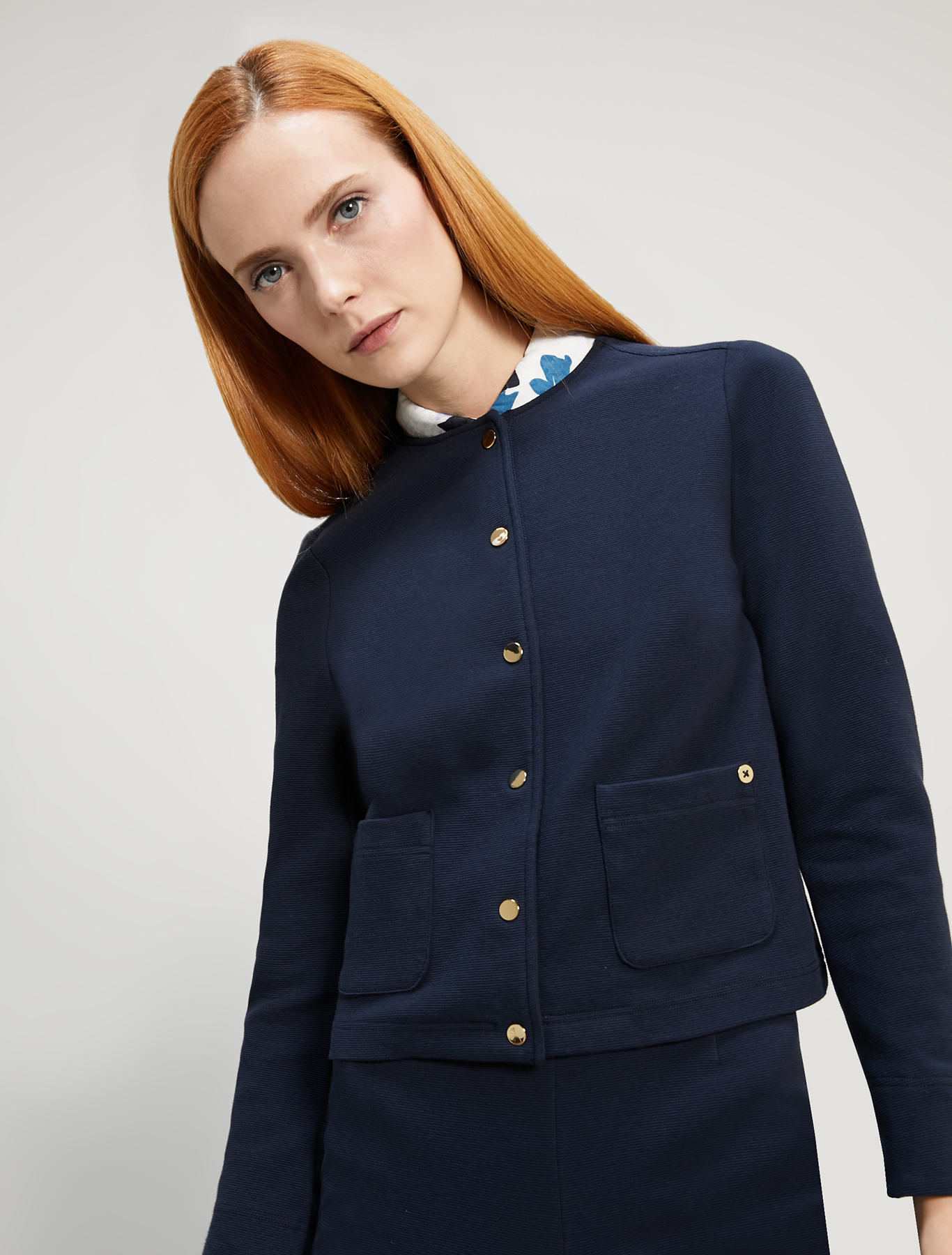 Ottoman jersey jacket, navy blue - Pennyblack Ottoman jersey jacket - navy blue - pennyblack