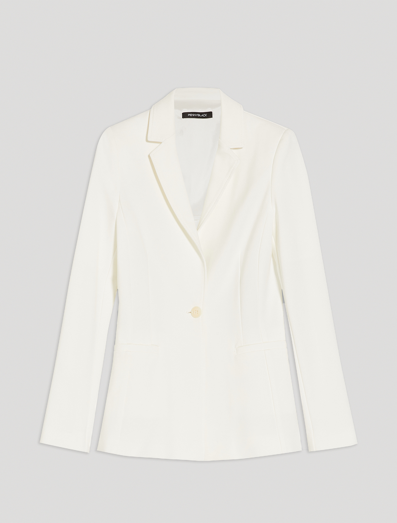 Slim-fit jersey blazer, ivory - Pennyblack Slim-fit jersey blazer - ivory - pennyblack