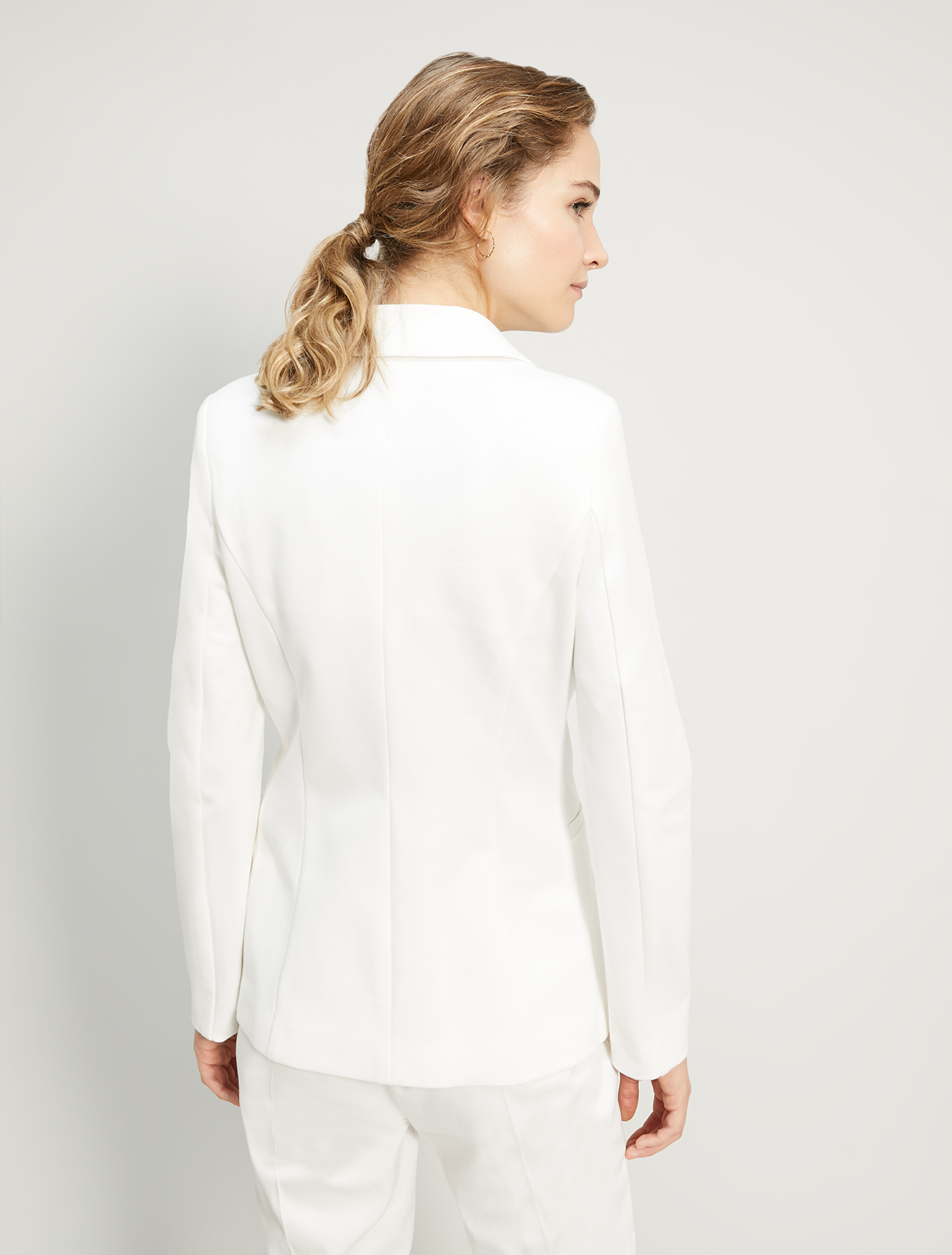 Slim-fit jersey blazer, ivory - Pennyblack Slim-fit jersey blazer - ivory - pennyblack