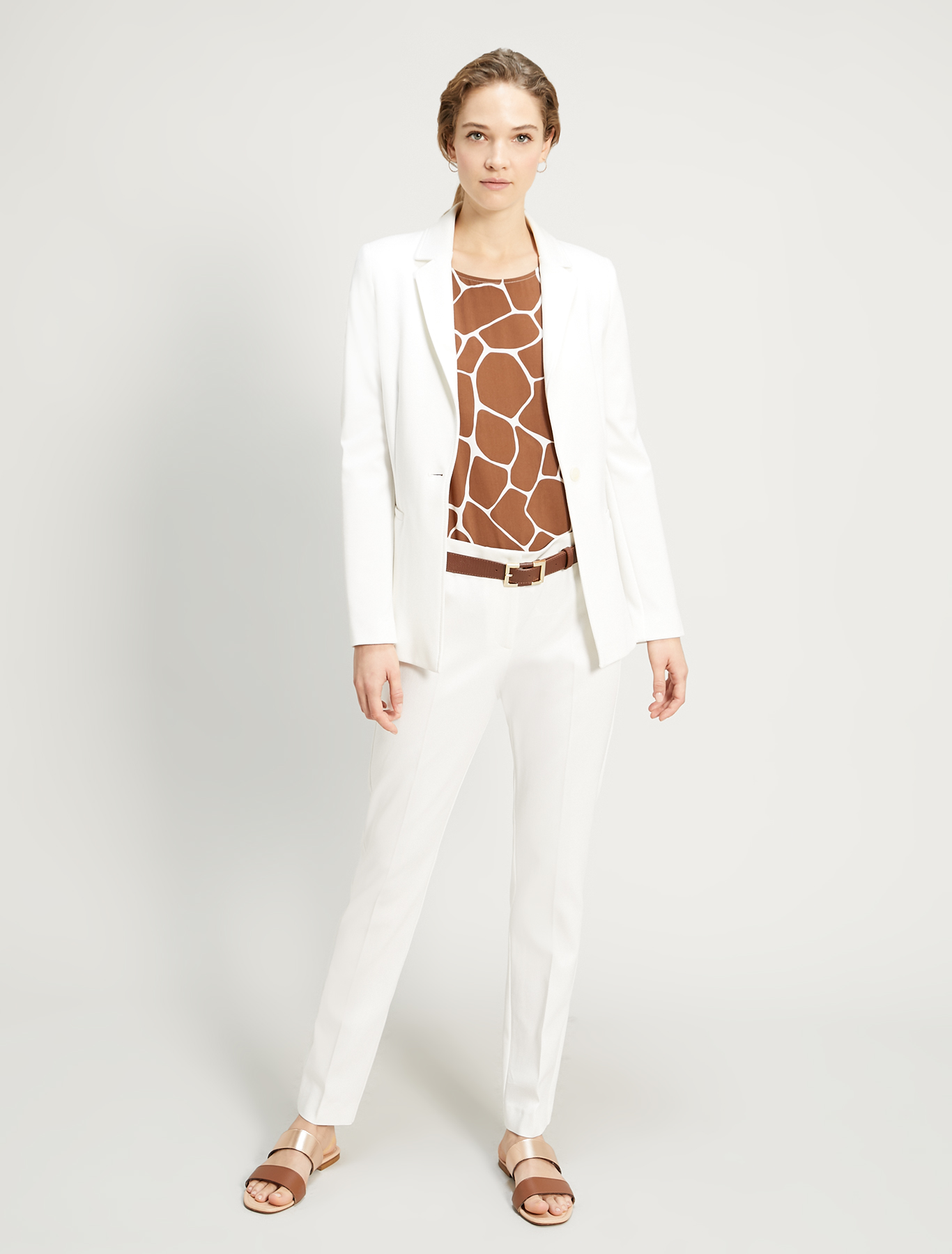 Slim-fit jersey blazer, ivory - Pennyblack Slim-fit jersey blazer - ivory - pennyblack