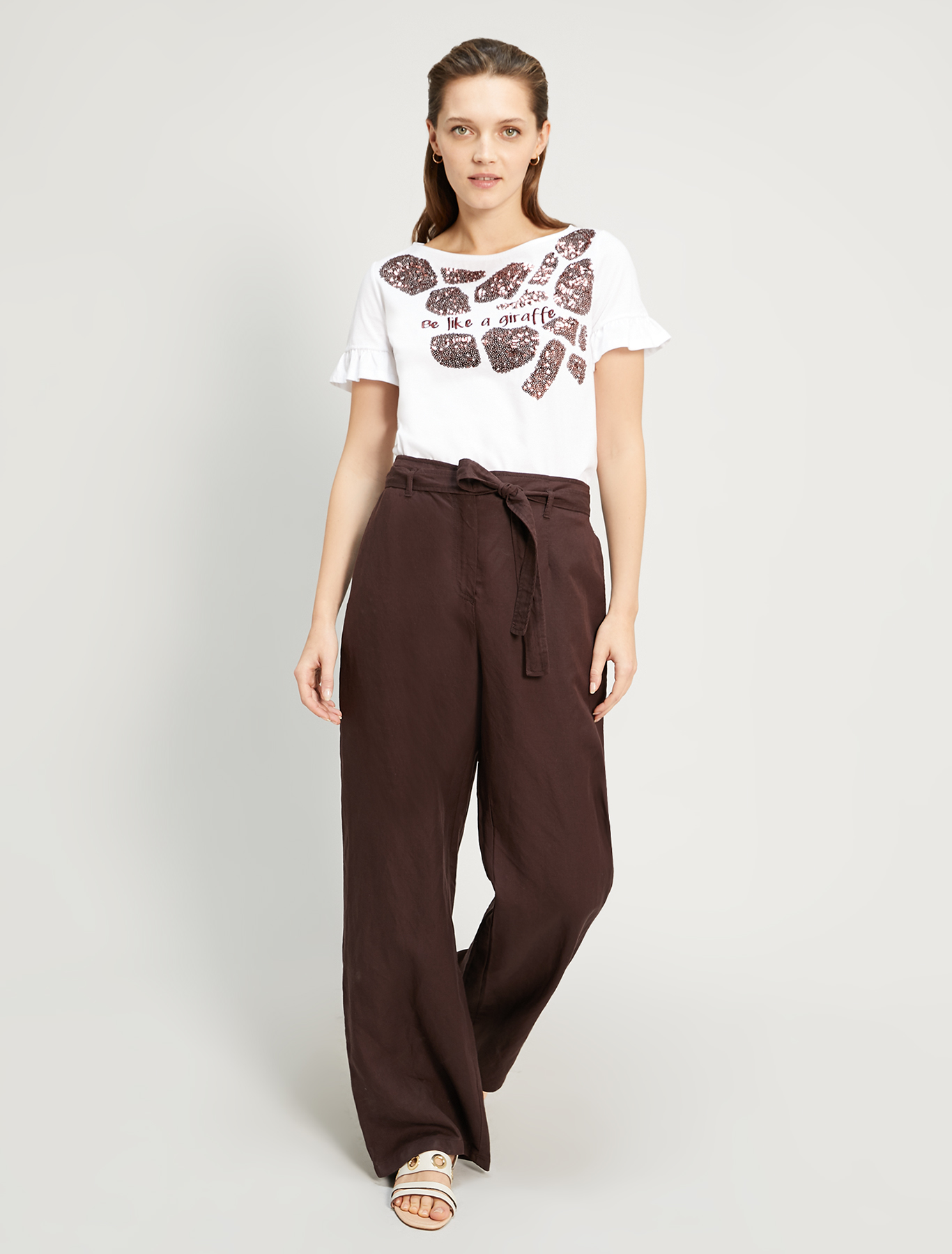 Embroidered cotton T-shirt, white - Pennyblack Embroidered cotton T-shirt - white - pennyblack