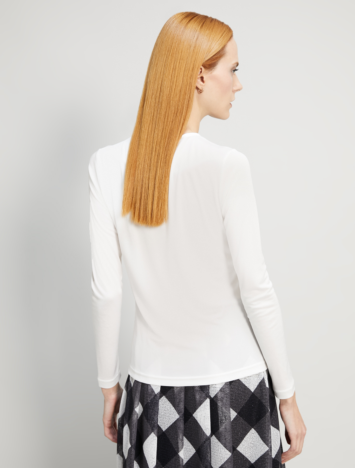 Flowing T-shirt with draping, ivory - Pennyblack Flowing T-shirt with draping - ivory - pennyblack
