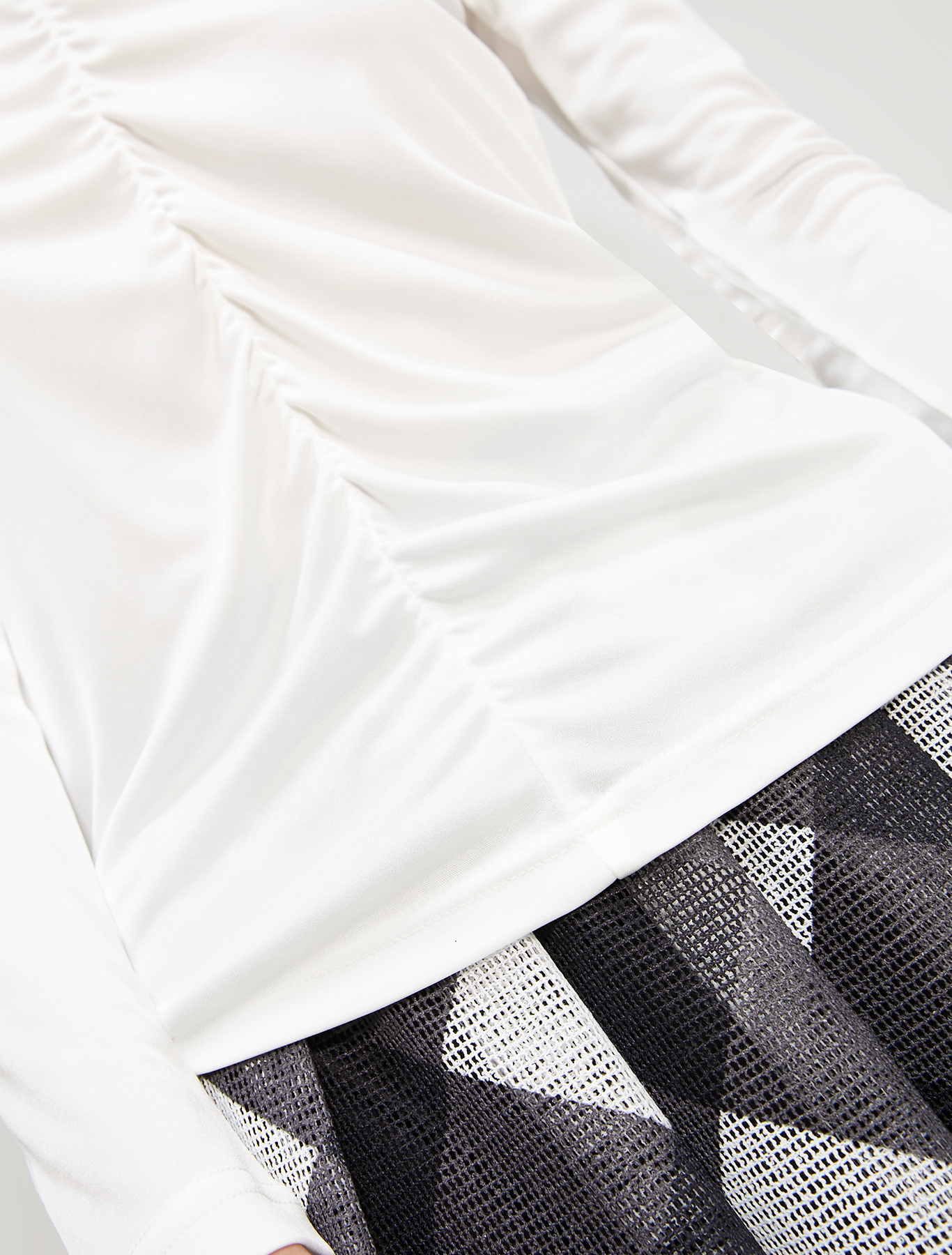 Flowing T-shirt with draping, ivory - Pennyblack Flowing T-shirt with draping - ivory - pennyblack