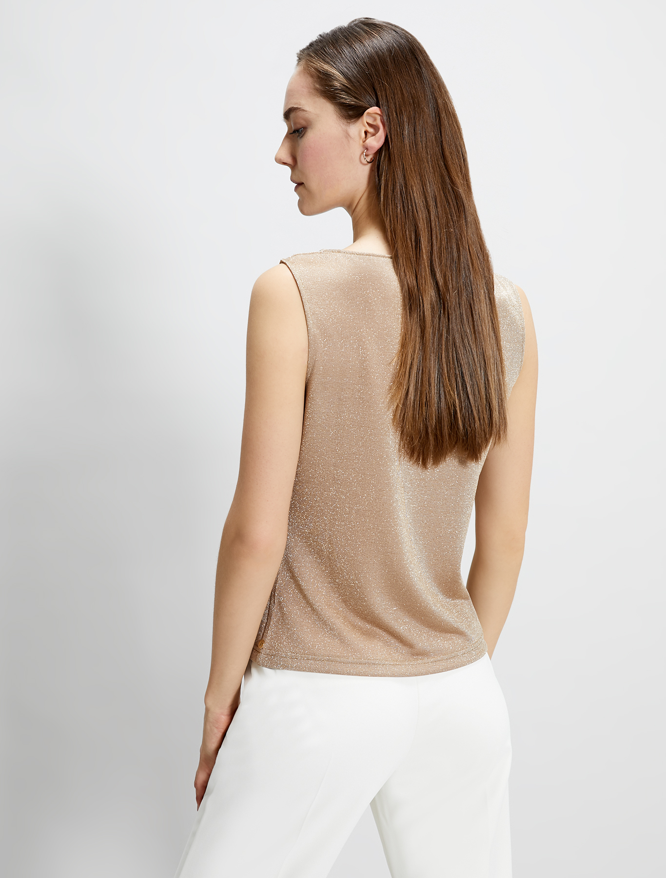 Lamé jersey top, beige - Pennyblack Lamé jersey top - beige - pennyblack