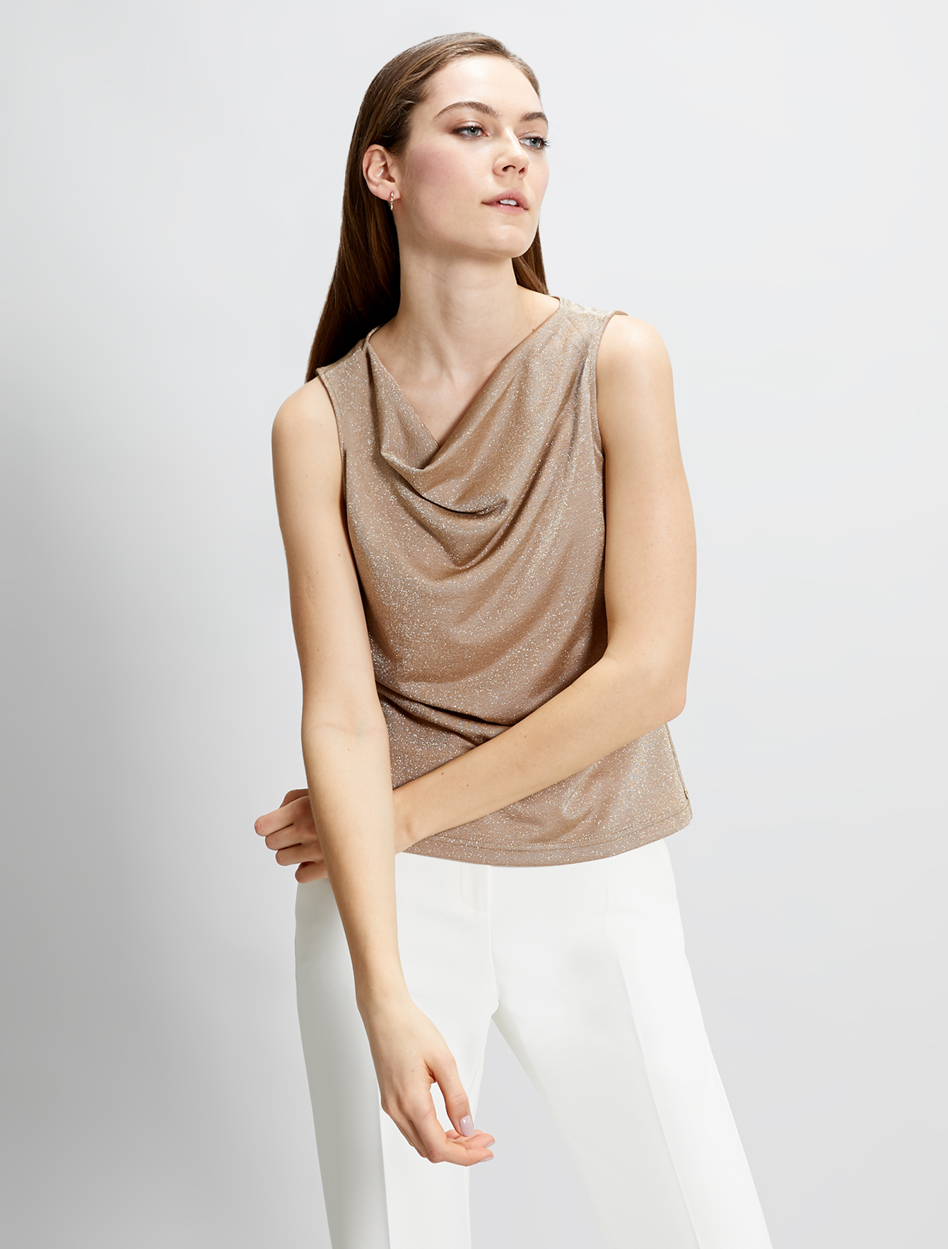 Lamé jersey top, beige - Pennyblack Lamé jersey top - beige - pennyblack