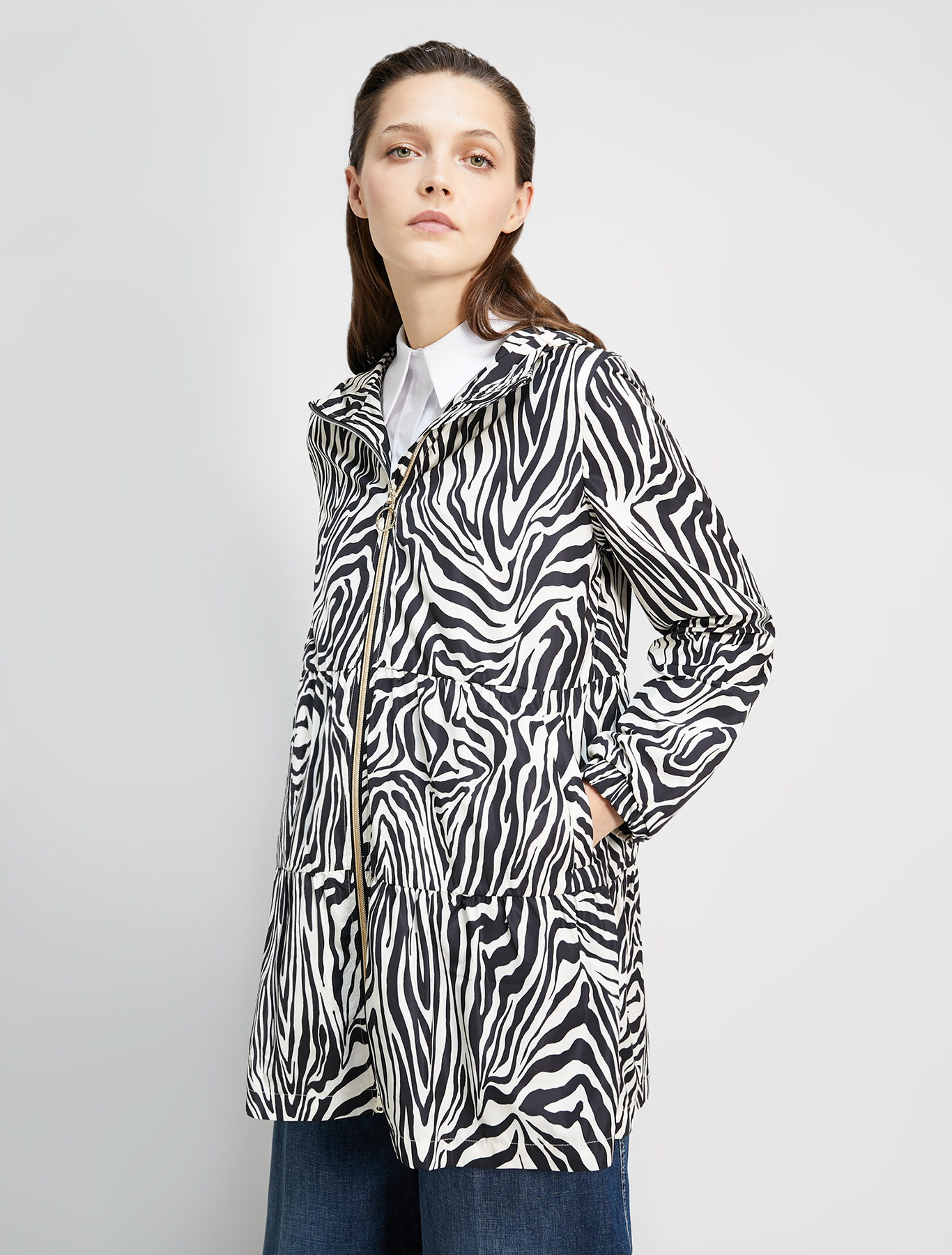 Zebra print raincoat, black pattern - Pennyblack Zebra print raincoat - black pattern - pennyblack