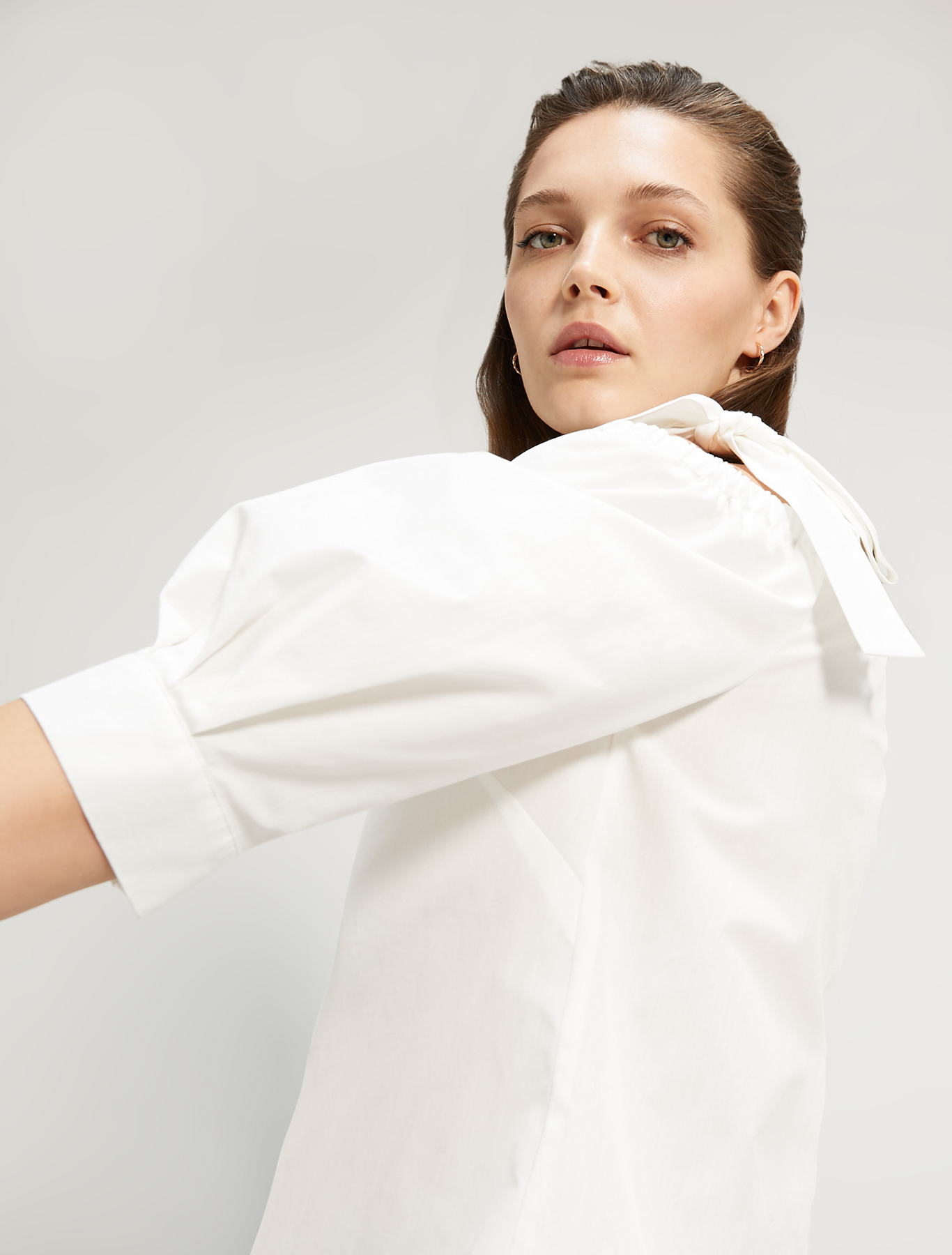 Cotton poplin blouse, white - Pennyblack Cotton poplin blouse - white - pennyblack