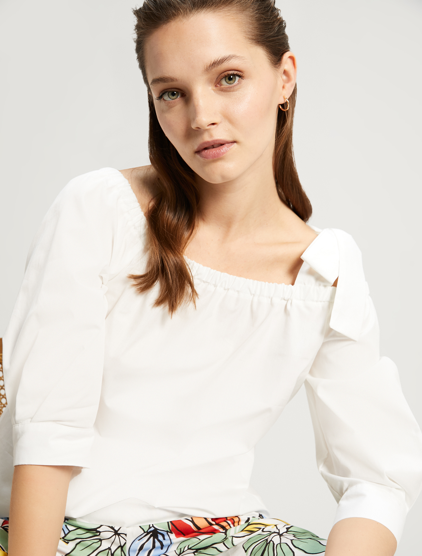 Cotton poplin blouse, white - Pennyblack Cotton poplin blouse - white - pennyblack