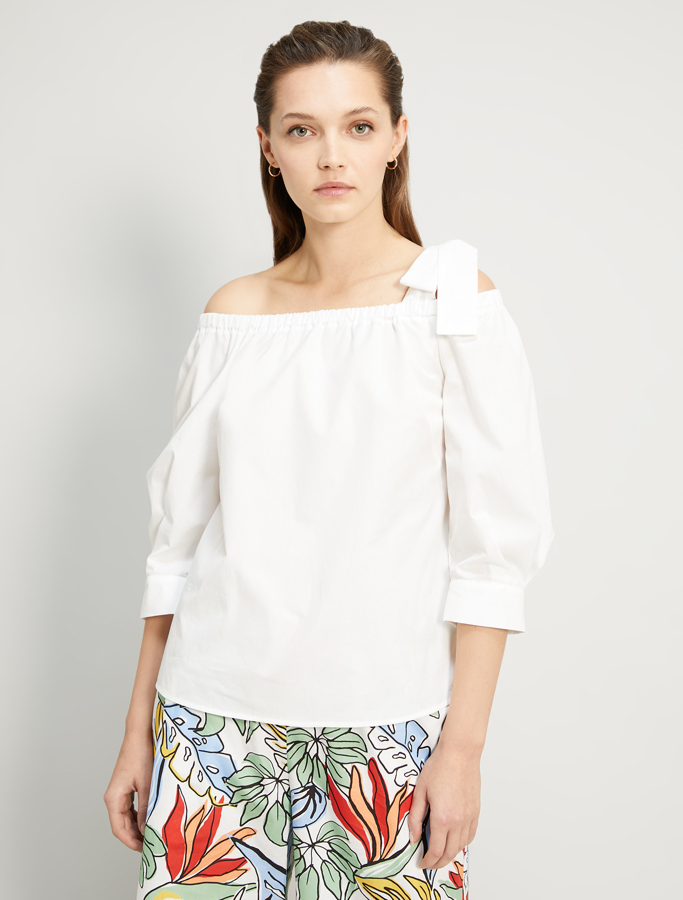 Cotton poplin blouse, white - Pennyblack Cotton poplin blouse - white - pennyblack