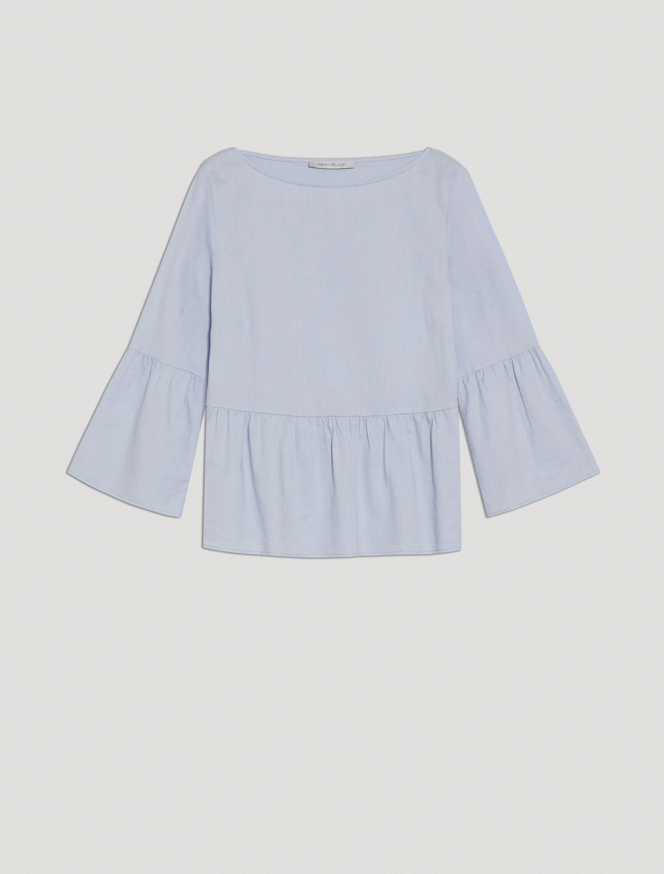 Oxford cotton blouse, light blue - Pennyblack Oxford cotton blouse - light blue - pennyblack