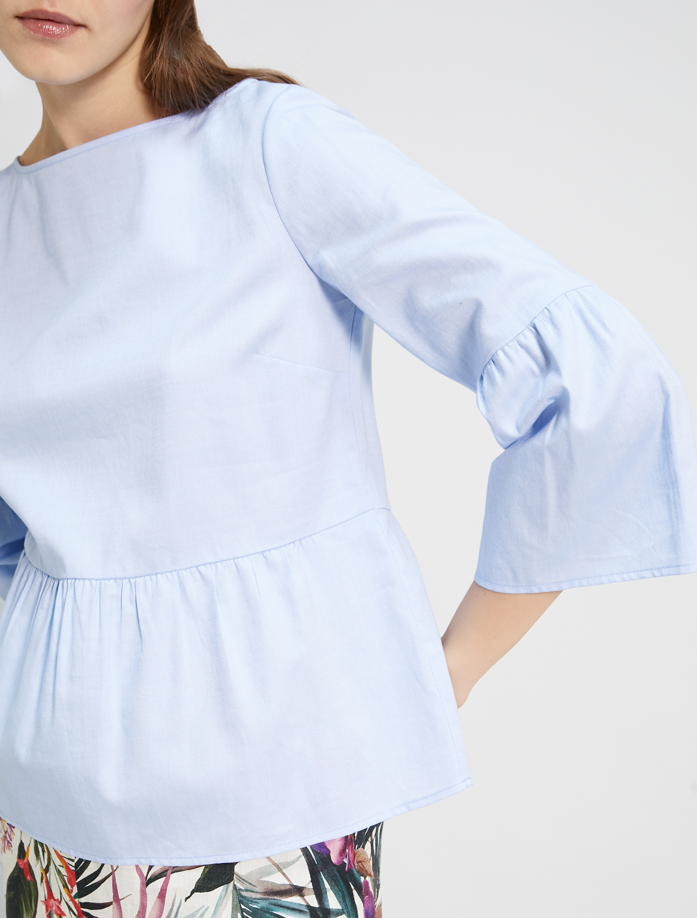 Oxford cotton blouse, light blue - Pennyblack Oxford cotton blouse - light blue - pennyblack