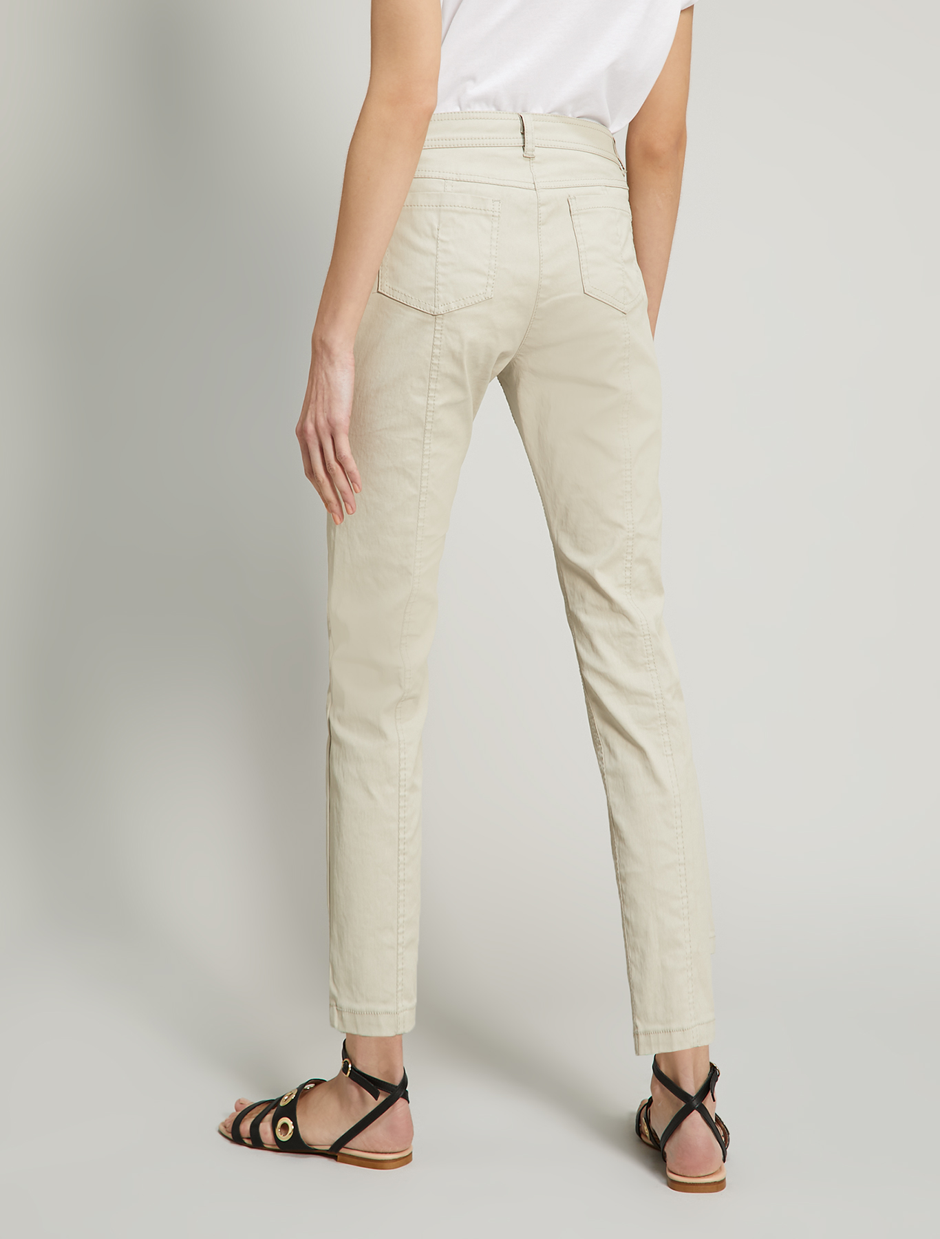 Pantaloni in raso di cotone, beige - Pennyblack Pantaloni in raso di cotone - beige - pennyblack