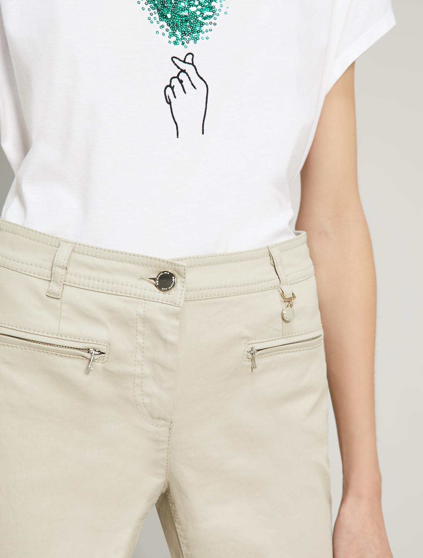 Pantaloni in raso di cotone, beige - Pennyblack Pantaloni in raso di cotone - beige - pennyblack