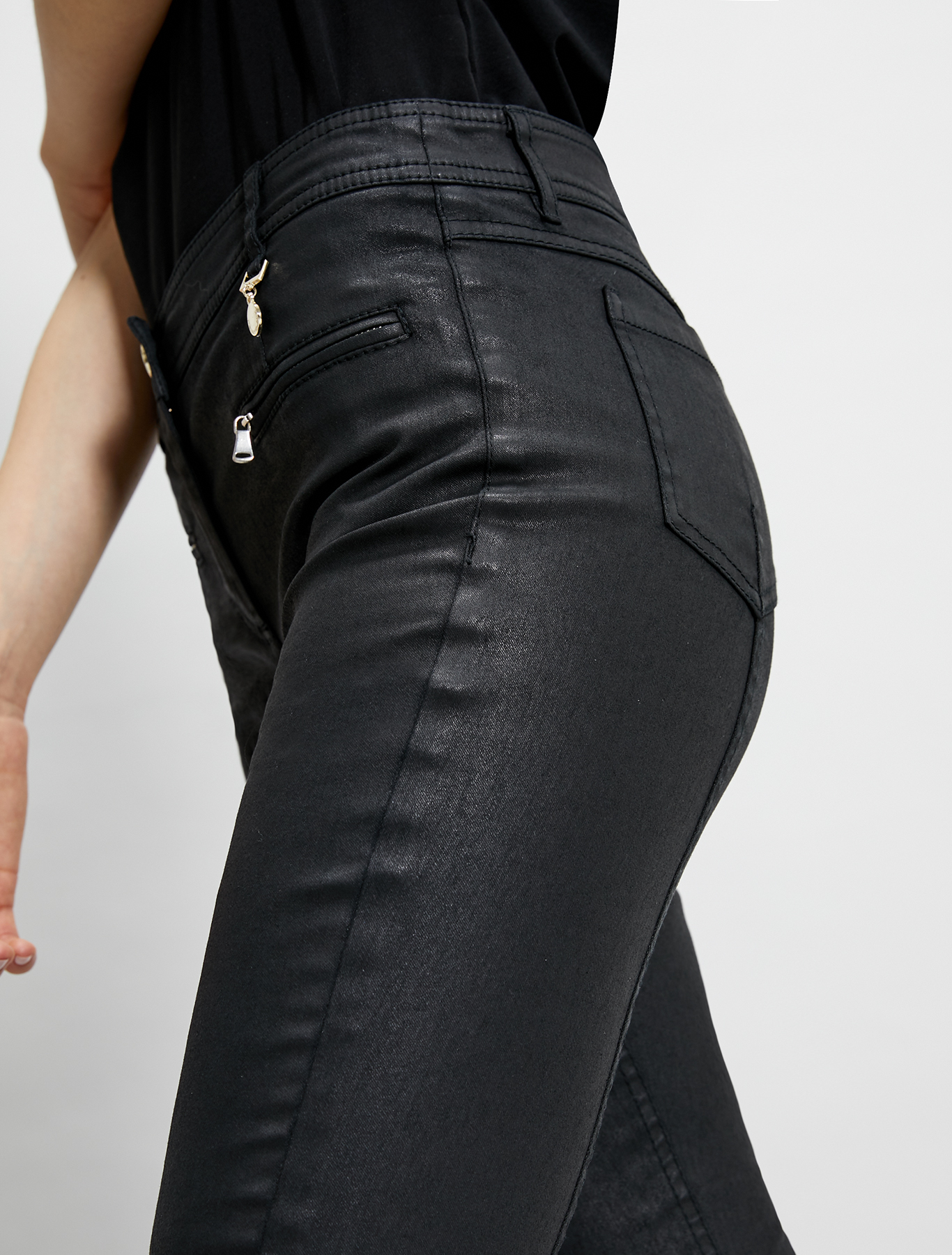 Cotton satin trousers, black - Pennyblack Cotton satin trousers - black - pennyblack