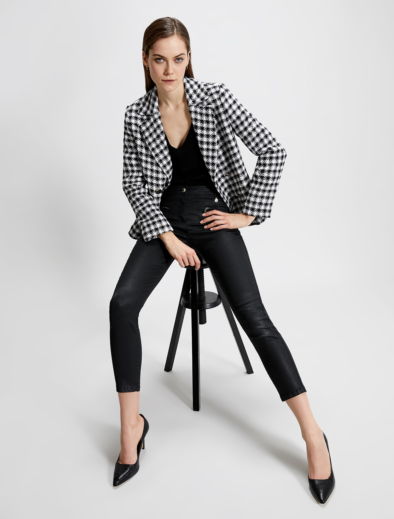 Cotton satin trousers, black - Pennyblack Cotton satin trousers - black - pennyblack