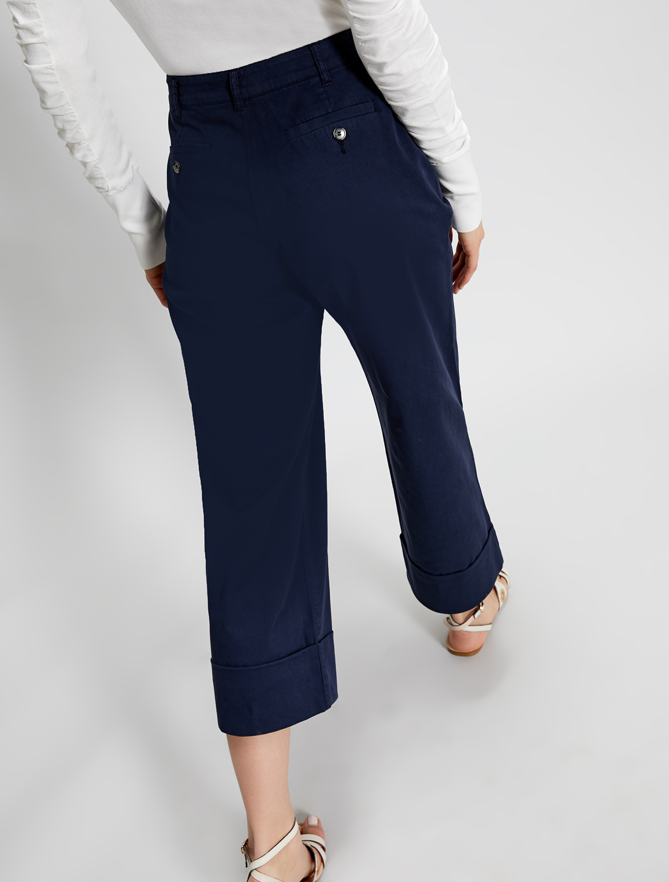 Piqué cotton trousers, navy blue - Pennyblack Piqué cotton trousers - navy blue - pennyblack