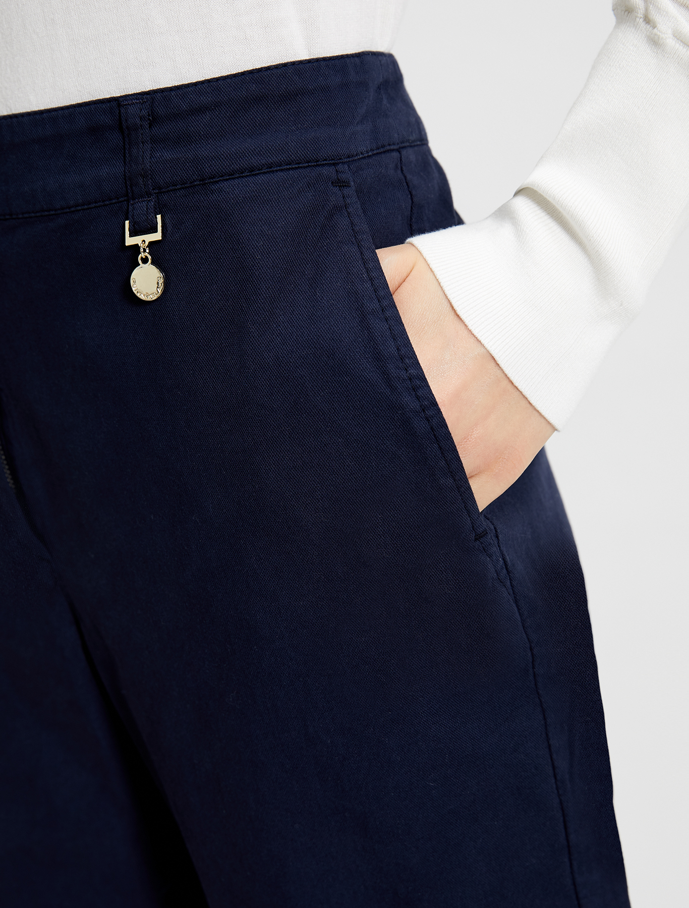 Piqué cotton trousers, navy blue - Pennyblack Piqué cotton trousers - navy blue - pennyblack