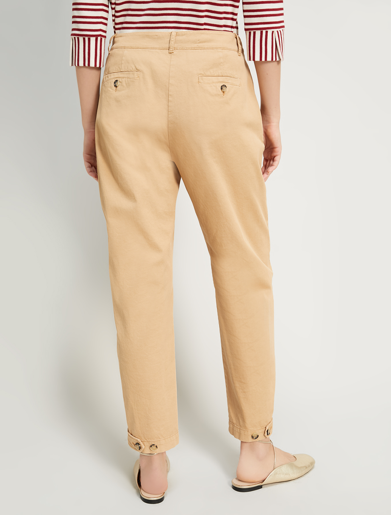 Piqué carrot-fit trousers, cord - Pennyblack Piqué carrot-fit trousers - cord - pennyblack