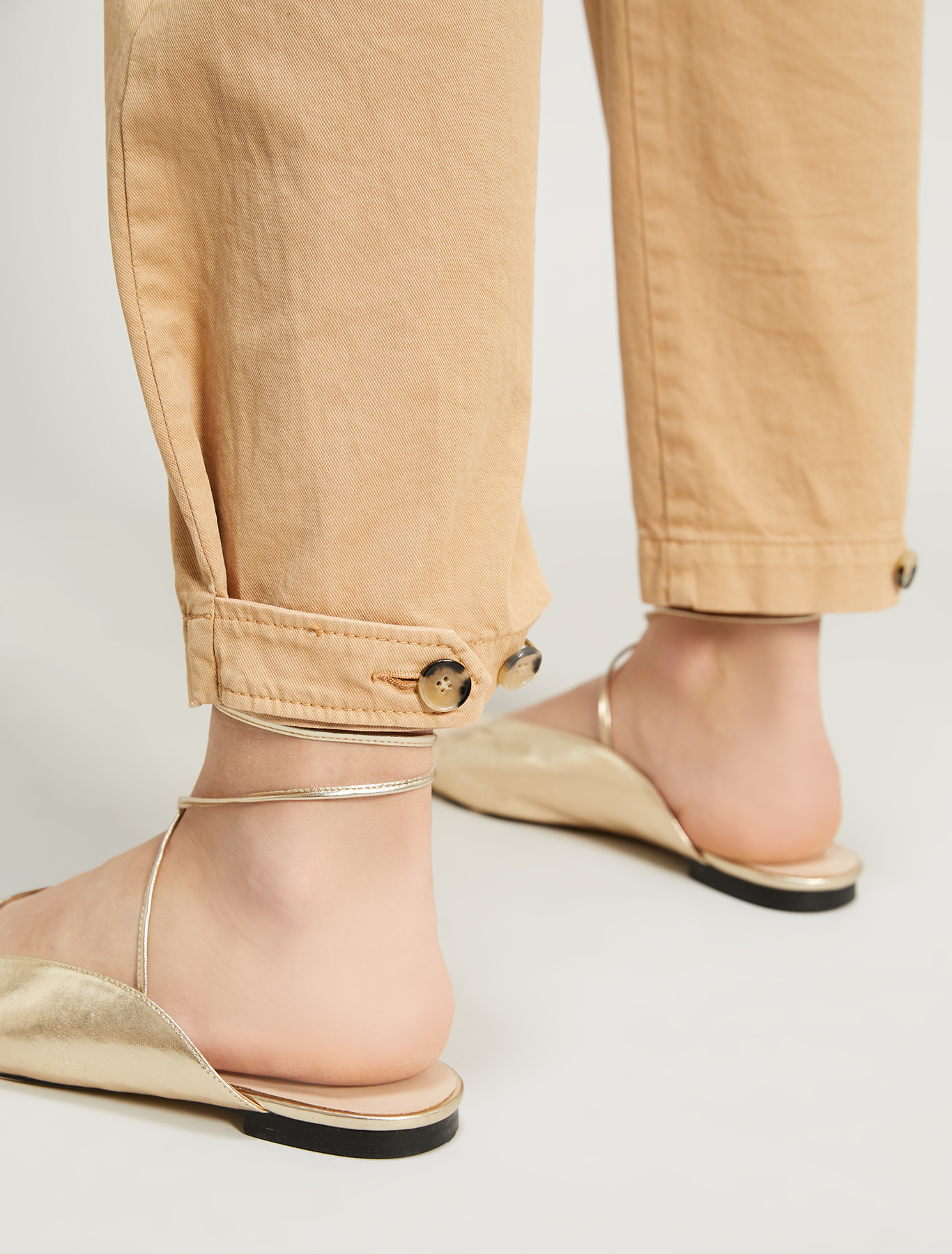 Piqué carrot-fit trousers, cord - Pennyblack Piqué carrot-fit trousers - cord - pennyblack